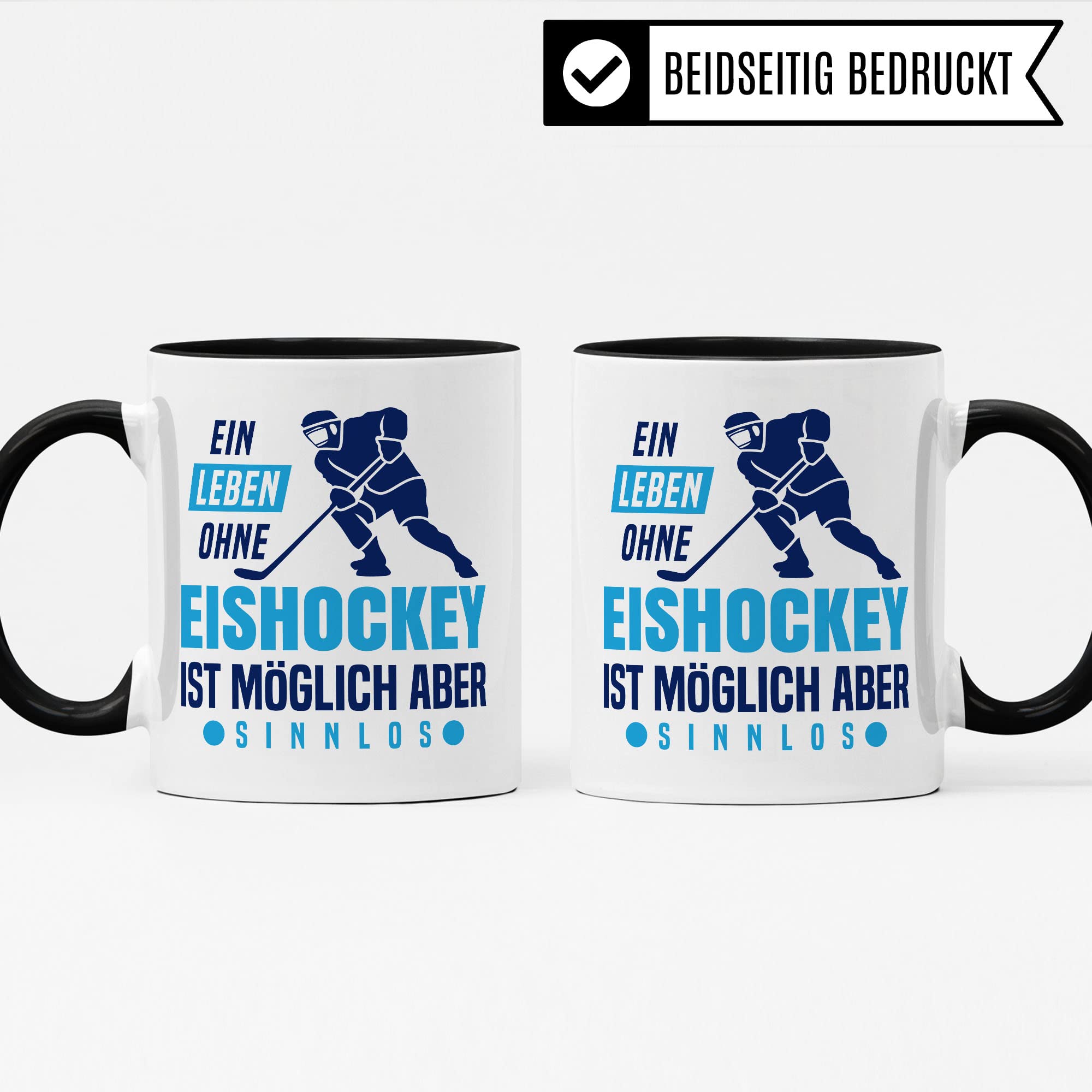 Eishockeyspieler Tasse Geschenkidee Eishockey Kaffeetasse Humor Witz Geschenk für Eishockeyfan Kaffeebecher Hockey Becher