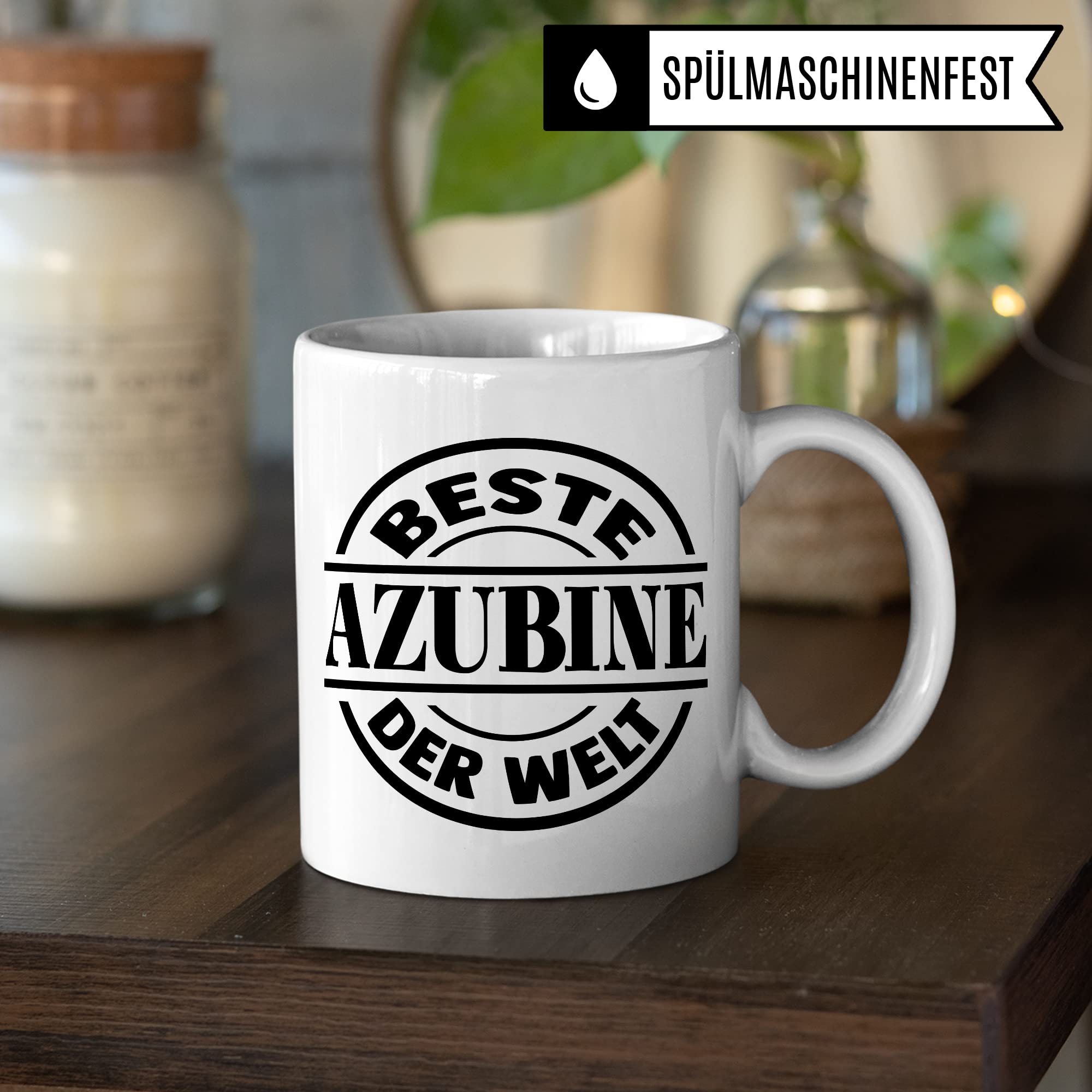 Azubi Tasse, Bester Azubi der Welt Spruch Kaffeetassen Ausbildung Kaffee-Becher Lehrling Ausbildung Becher Geschenkidee Azubine-Geschenk Auszubildende Tasse mit Spruch lustig