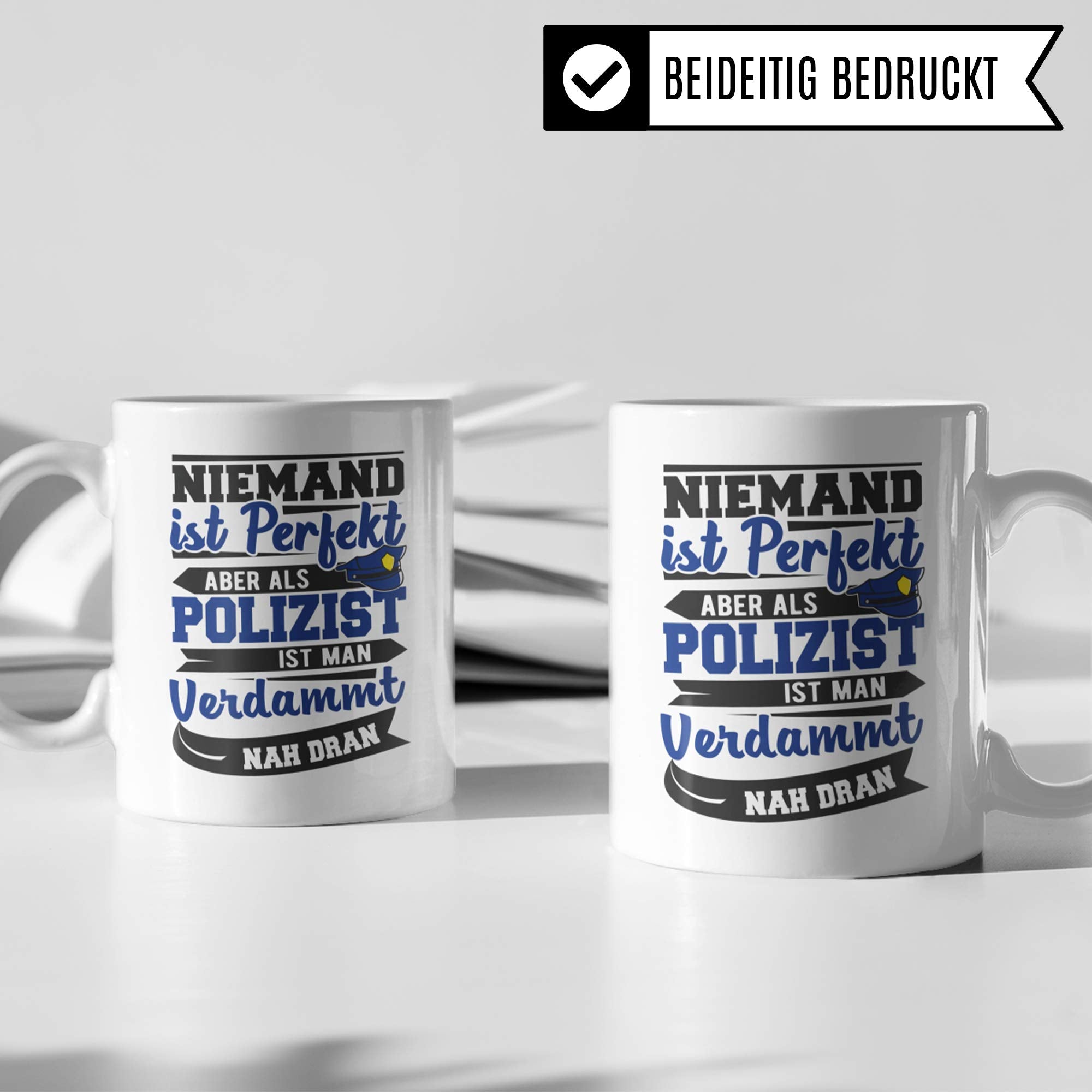 Pagma Druck Tasse Polizei, Geschenkideen für Polizisten, Becher Polizist Geschenk Kaffeetasse, Ausbildung Polizeibeamter Kaffeebecher lustig