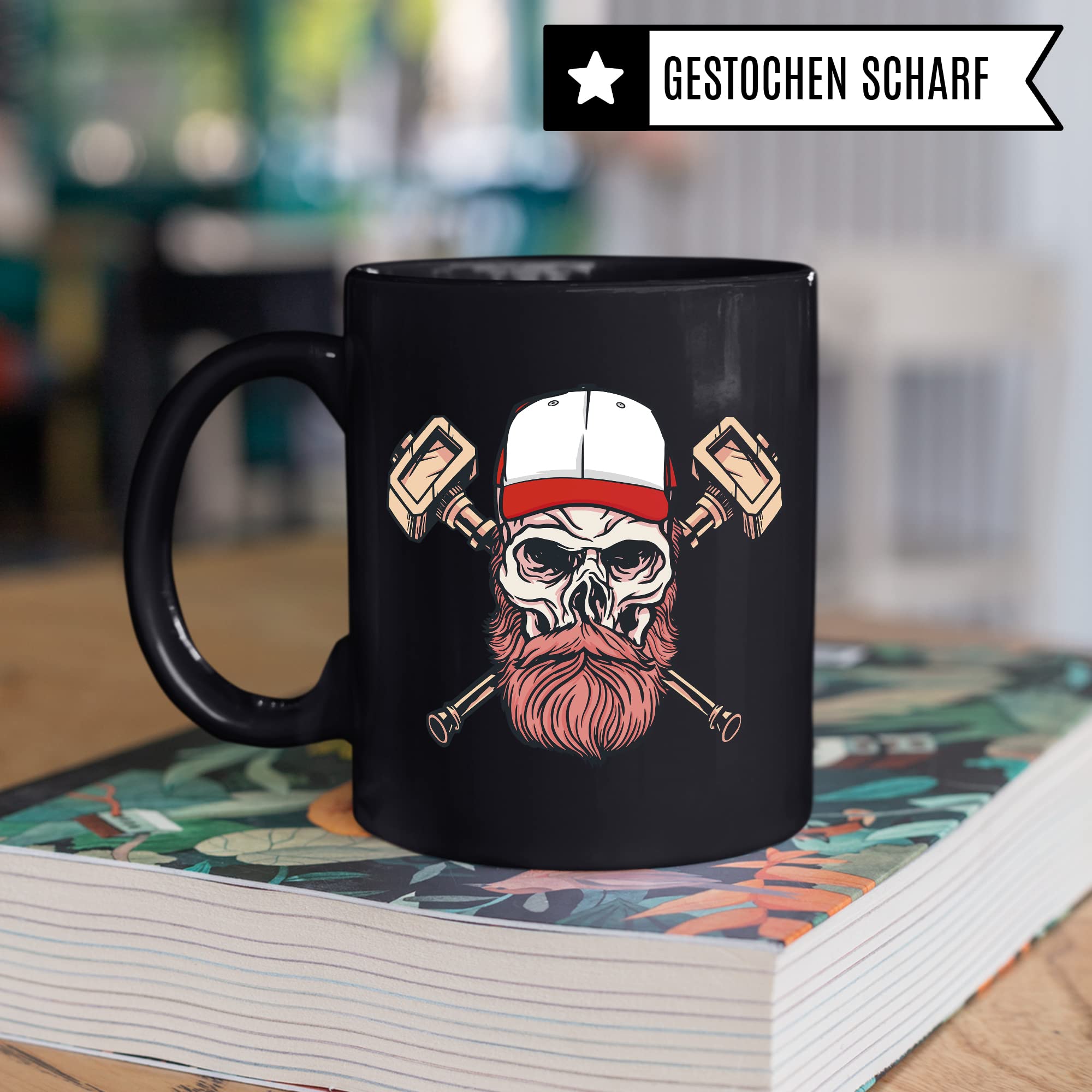 Bart Tasse Bartträger Geschenk-Idee, lustiger Spruch Mann mit Bart, Kollegen Freund Papa Vater Opa lustig Kaffee-Becher