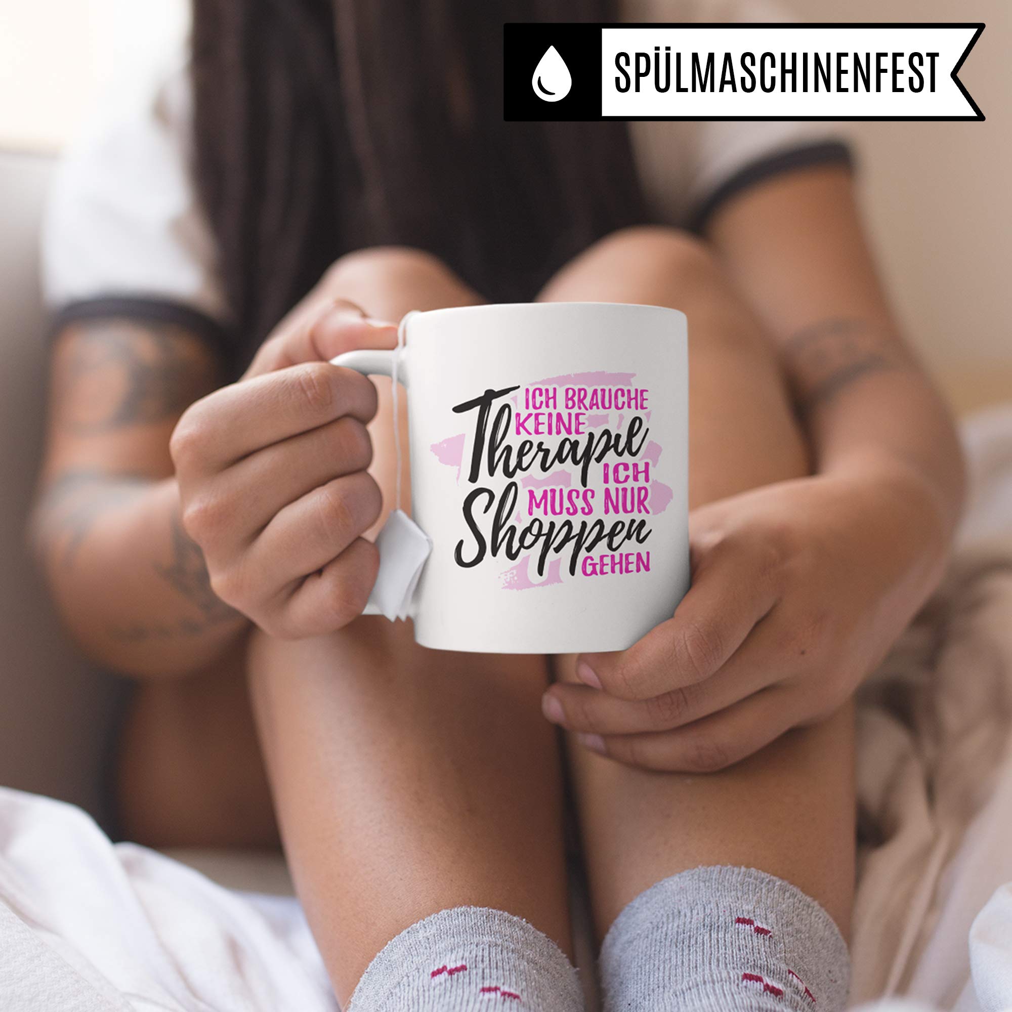 Pagma Druck Tasse Shopping - Shopping Queen Geschenk Becher - Geschenkidee Shoppen Einkaufen Frauen Einkaufsbummel lustig