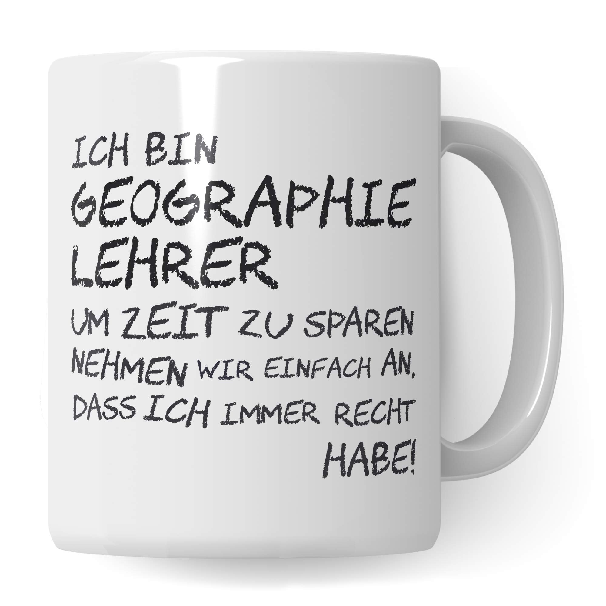 Pagma Druck Geographie Lehrer Tasse, Geschenk für Geographielehrer, Kaffeetasse Geschenkidee Lehrer Tasse Geolehrer lustig, Kaffeebecher Lehramt Schule Abschied Abschluss Witz