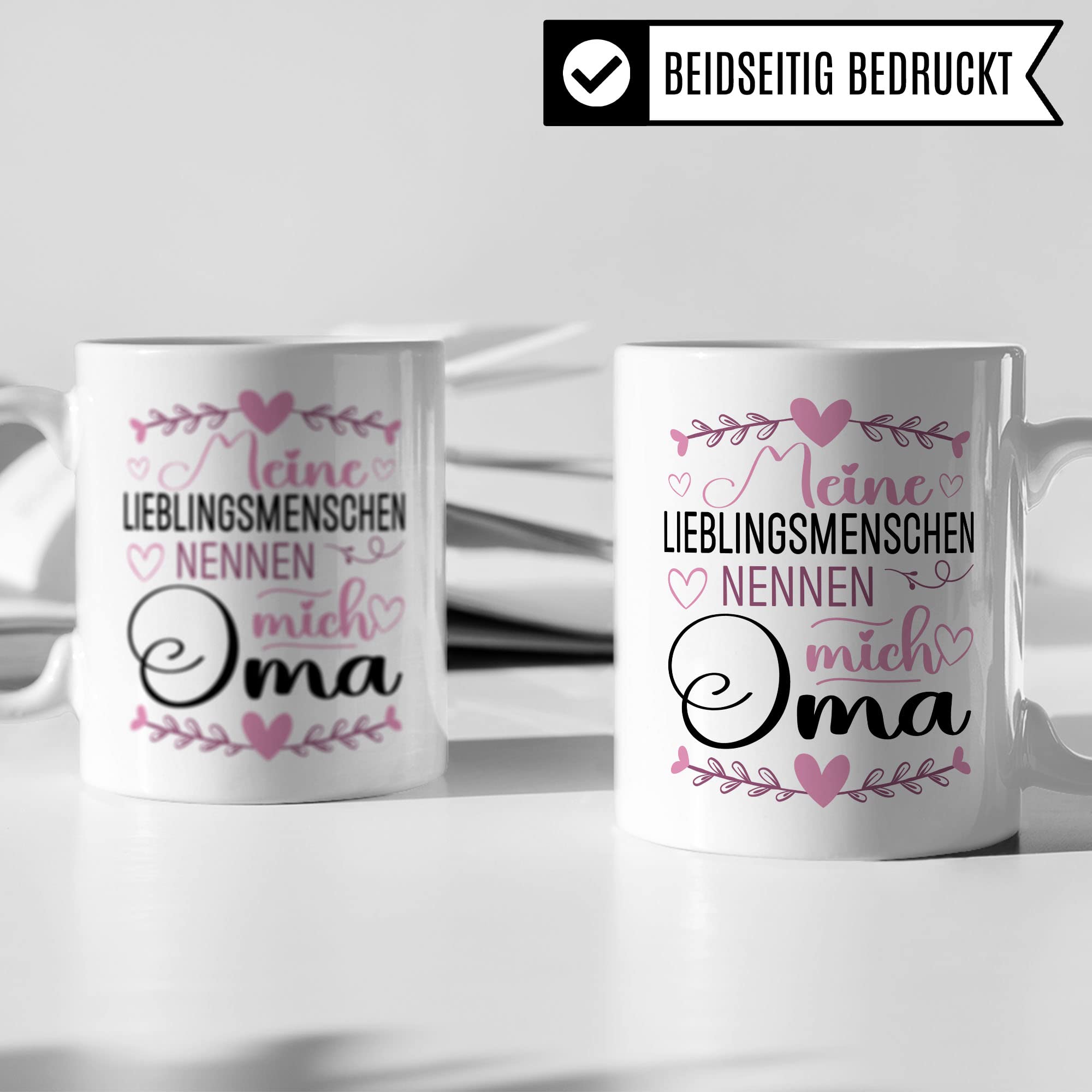 Enkel Tasse Geschenk, Meine Lieblingsmenschen nennen mich Oma Geschenkidee Enkel Enkelkinder Kaffeetasse mit Spruch Kaffee-Becher Enkelin Familie