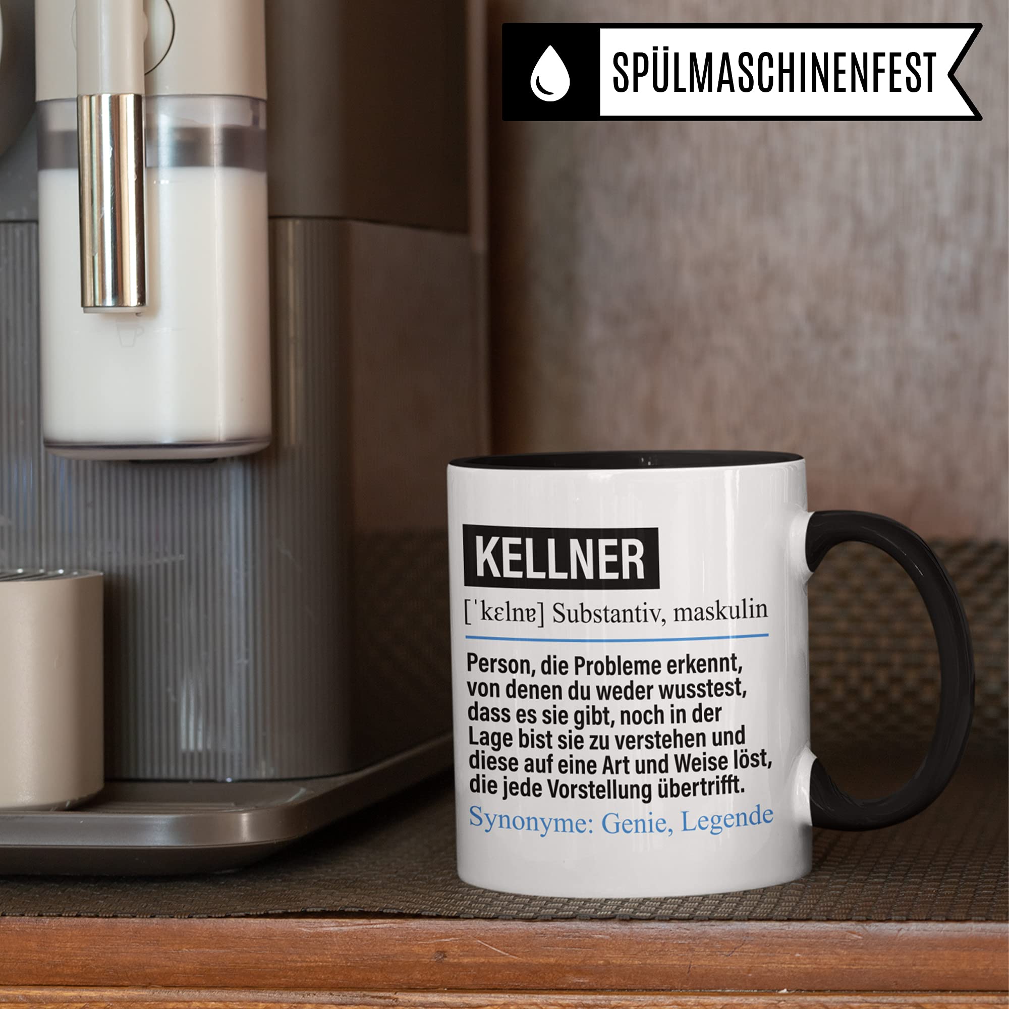 Kellner Tasse lustig, Kellner Geschenk Beruf, Spruch Bedienung Geschenkidee, Kaffeetasse Beruf Kaffeebecher Teetasse Becher