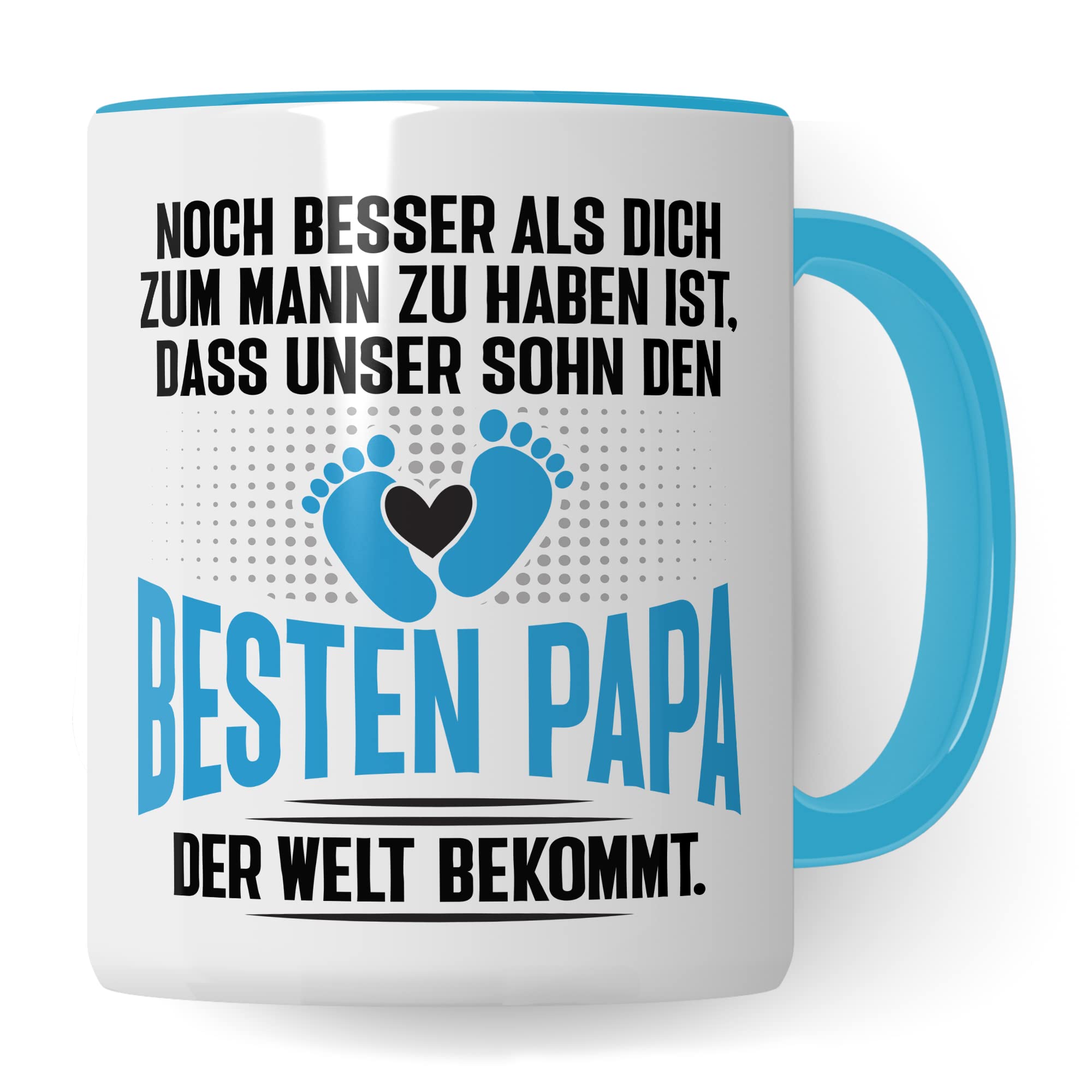 Tasse Papa Geschenk - werdender Papa Schwangerschaft - Noch besser als dich zum Mann zu haben ist, dass unser Sohn den besten Papa der Welt bekommt - Ehemann werdender Vater Kaffee-Becher