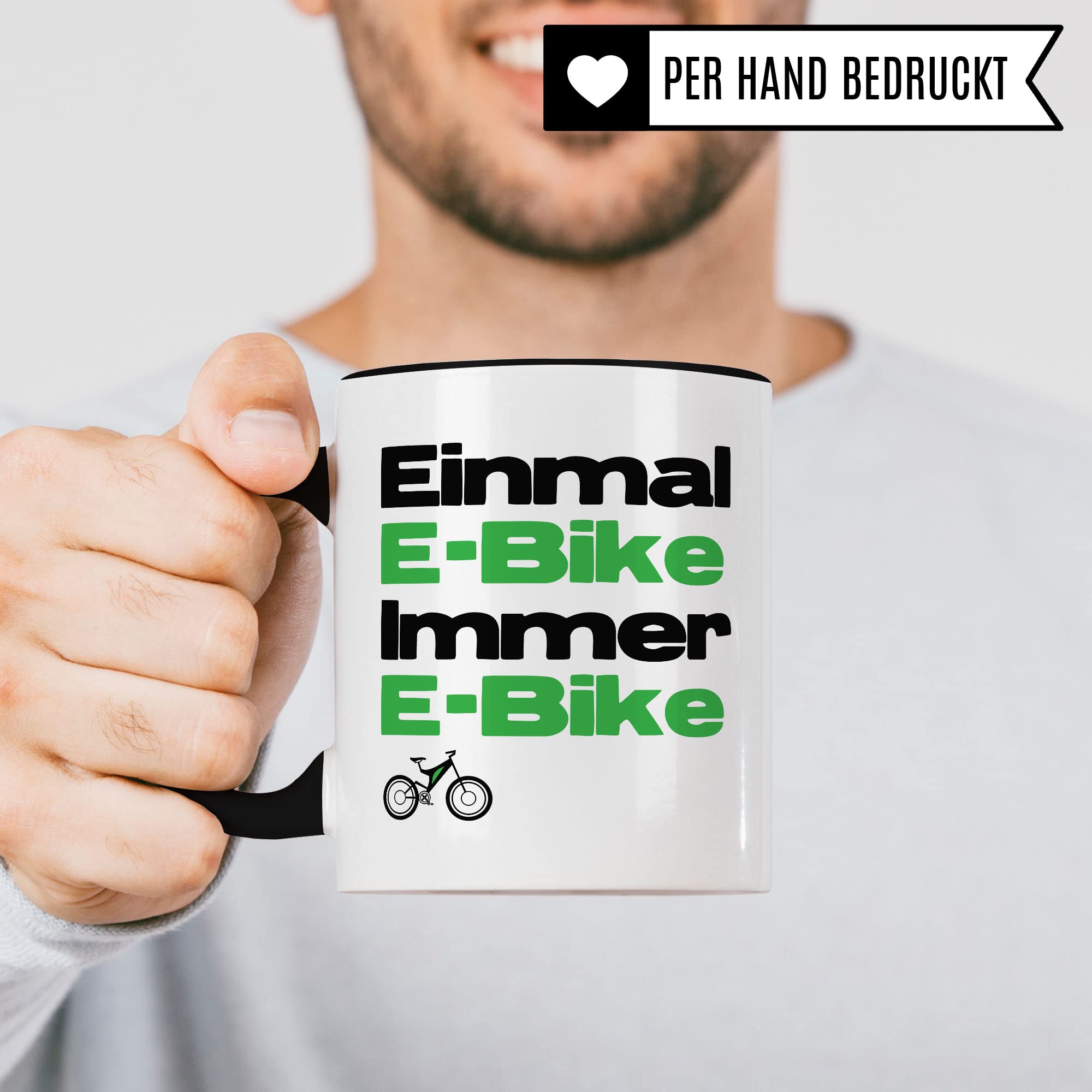 E-Bike Tasse Geschenk Fahrrad Kaffeetasse Geschenkidee für Fahrradfahrer Kaffeebecher Elektrofahrrad Becher