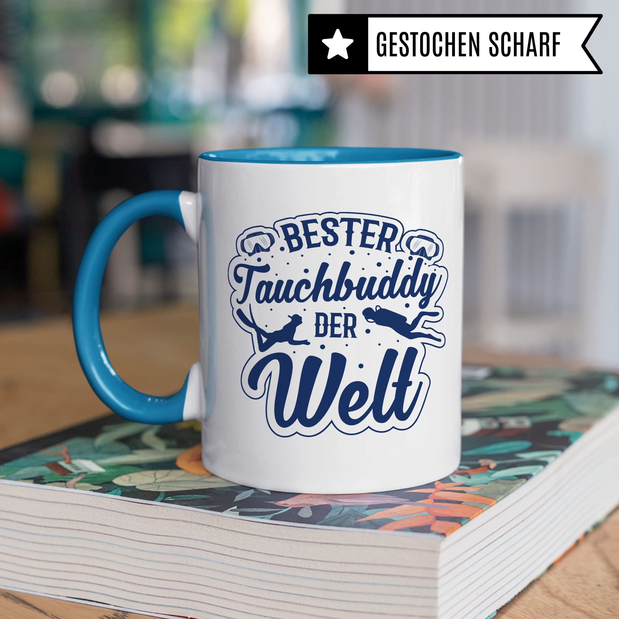 Tauchbuddy Tasse Geschenkidee Diving Kaffeetasse Geschenk für Taucher Taucherin Kaffeebecher Tauchen Becher