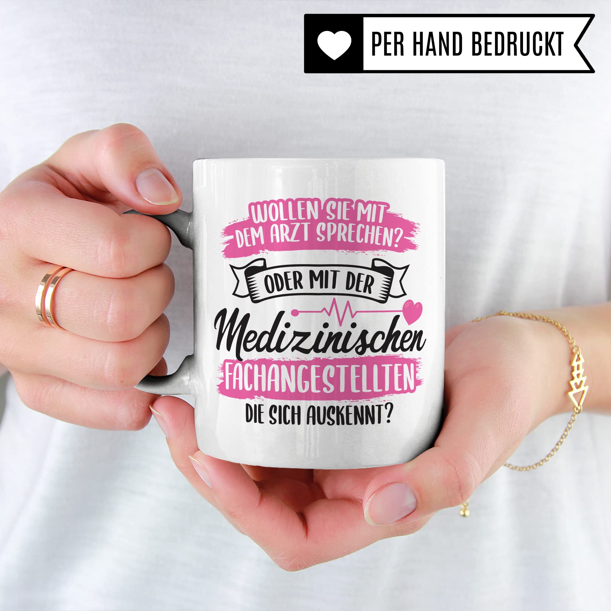 MFA Tasse - Geschenk für Medizinischen Fachangestellte die sich auskennt - Krankenschwester Arzthelferin Medizinische Fachangestellte Kaffee-Becher