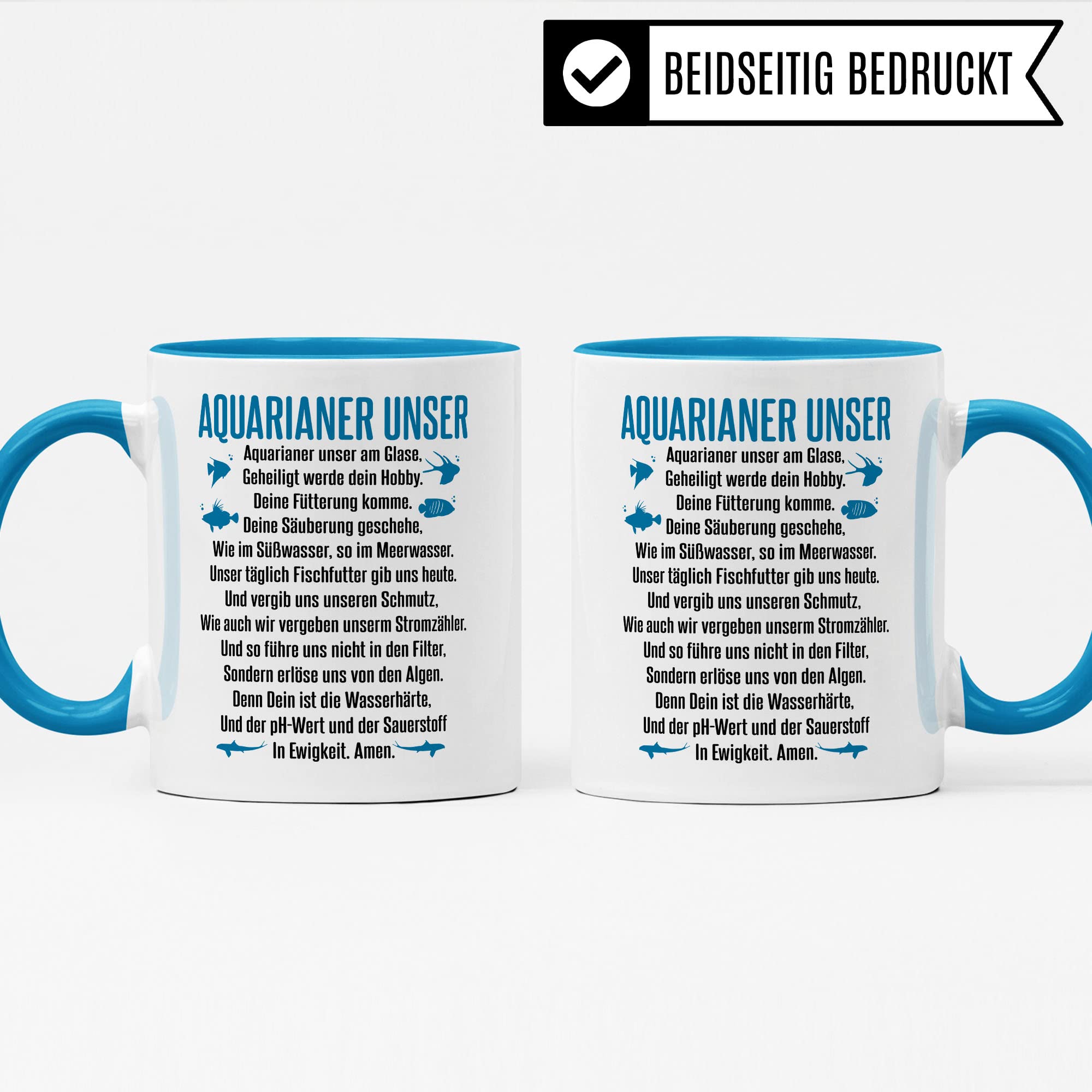 Aquarium Tasse - AQUARIANER UNSER, Fische Geschenk - Aquarium Fans Spruch lustig Geschenkidee - Fischeliebhaber Aquariumbesitzer Kaffee-Becher