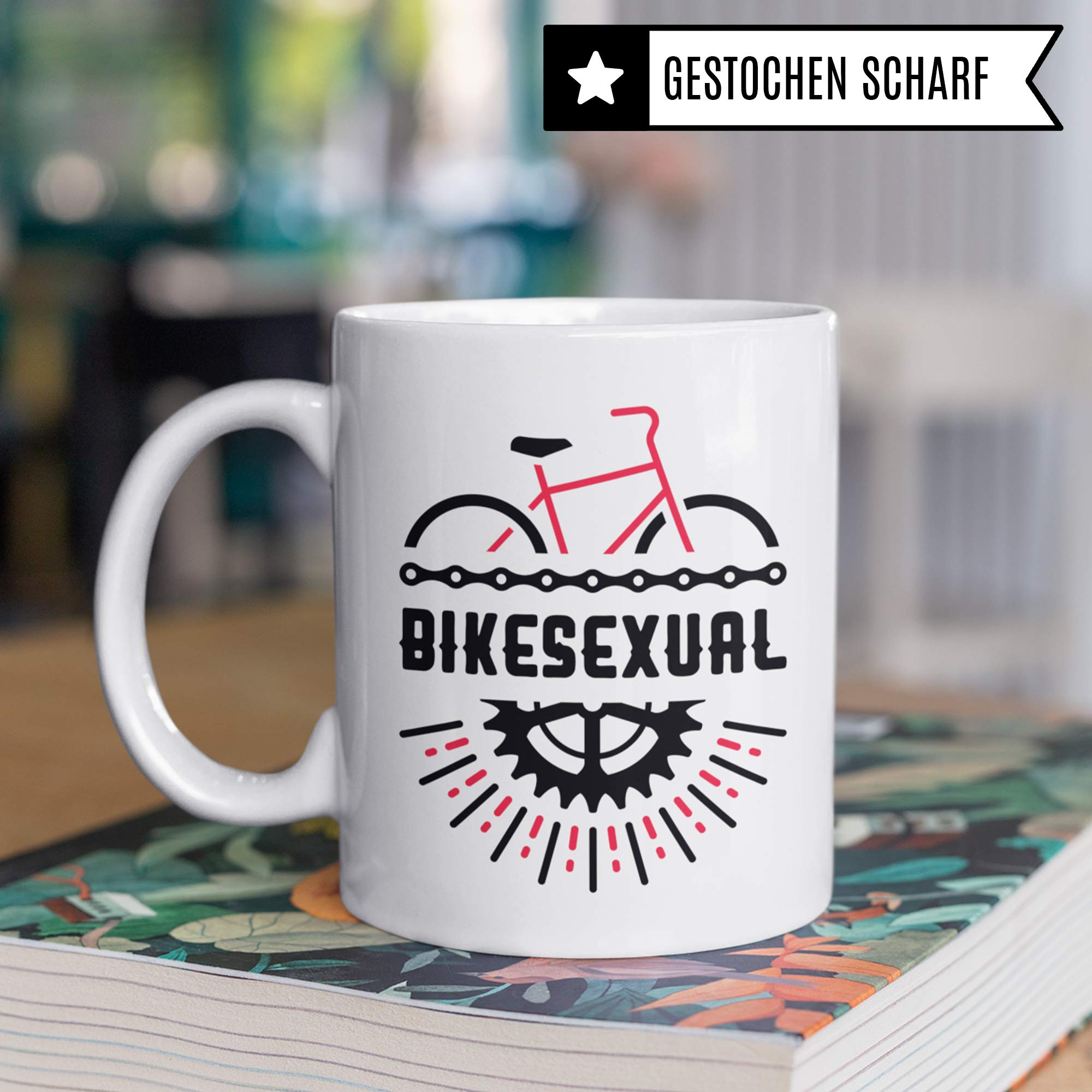 Pagma Druck Fahrrad Tasse, Fahrrad Geschenk, Geschenkidee Fahrradfahrer Fahrräder Rennrad Becher, Kaffeetasse Radfahrer Mountainbike Fahrradmotiv Mountainbiker Radfahren Kaffeebecher