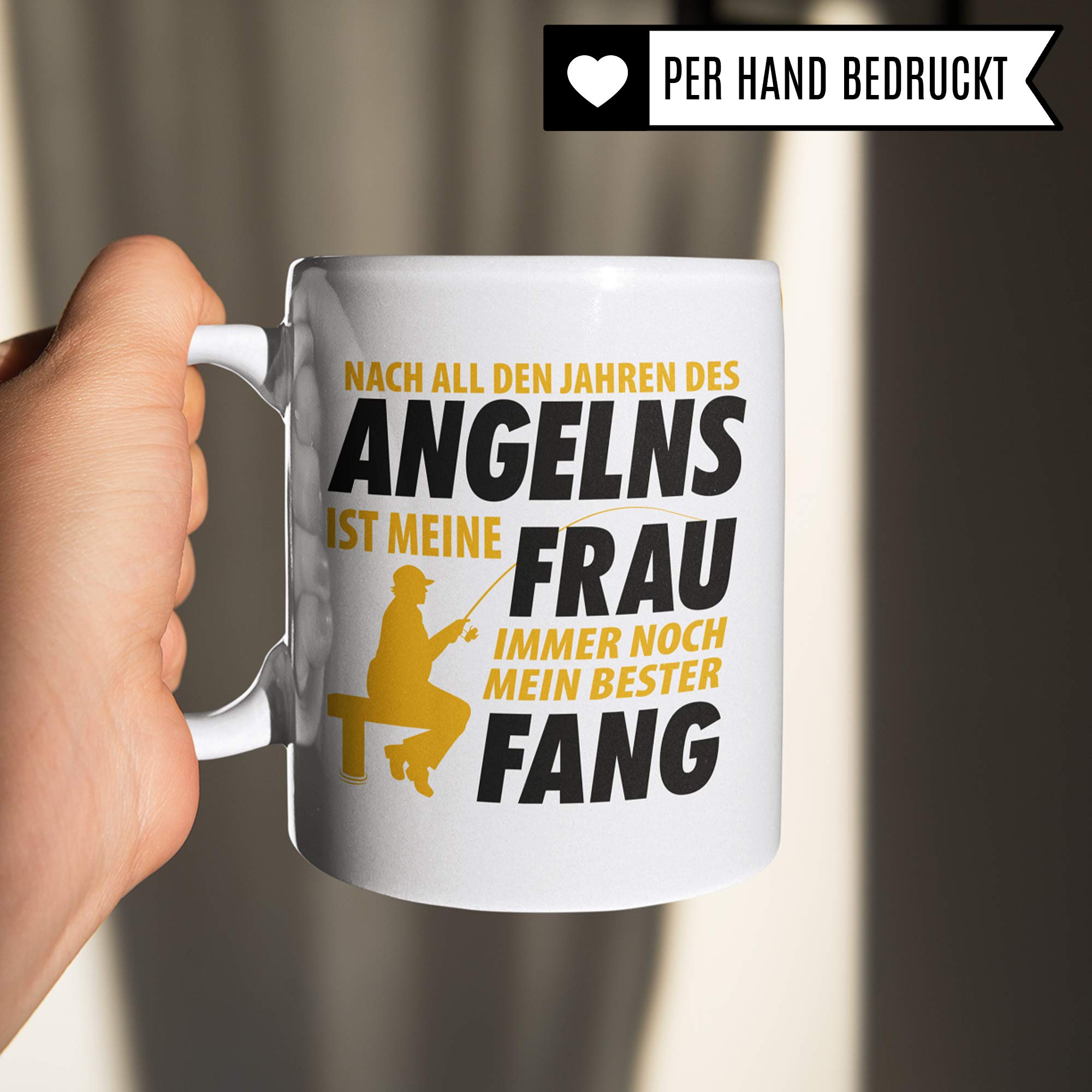 Pagma Druck Tasse Angel, Angler Geschenke für Männer, Angeln Becher Fischen Fisch Angelrute Ehemann Ehefrau Kaffeebecher, Kaffeetasse Geschenke für Fischer, Kaffeebecher Spruch