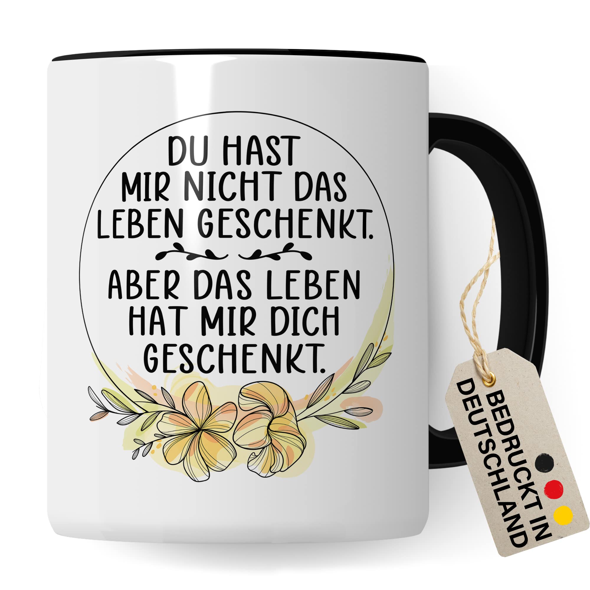 Tasse Pflegemama Geschenk, Das Leben hat mir dich geschenkt Geschenkidee Pflegemutter Tasse mit Spruch Kaffee-Becher Kaffeetasse Stiefmutter Ziehmutter Ersatzmama