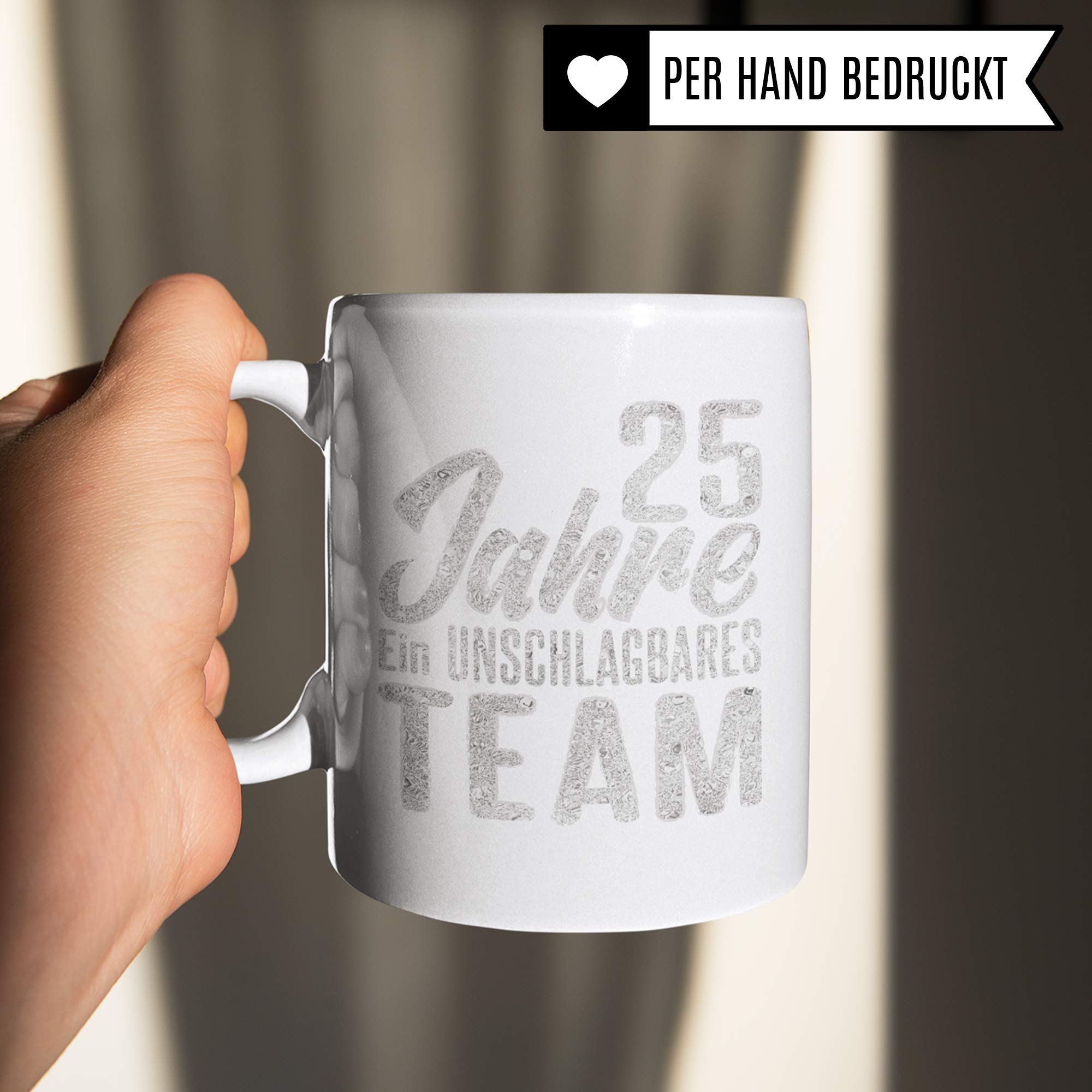 Pagma Druck Silberhochzeit Tasse, Geschenke zur Silberhochzeit, Silberne Hochzeit Geschenkideen Kaffeetasse, Silberhochzeit Deko Becher, 25 Jahre Hochzeitstag Jubiläum Kaffeebecher