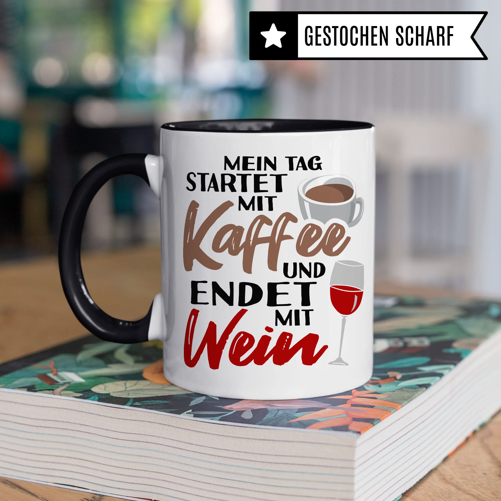 Humor Tasse Geschenkidee Kaffeetasse Witz Geschenk für Weinliebhaber Weinliebhaberin Kaffeebecher Kaffee Becher