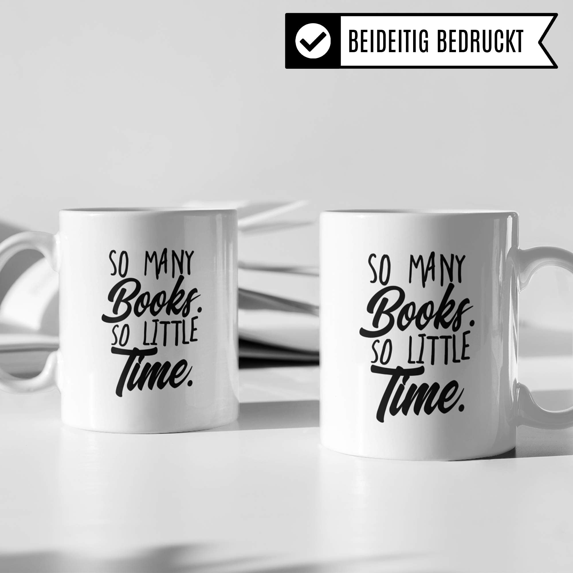 Pagma Druck Lesen Tasse Bücherwurm, Buch Leseratte Geschenk Kaffeetasse Spruch, Bücher Geschenkidee für Leser & Leserin Becher, Kaffeebecher Literatur lustig