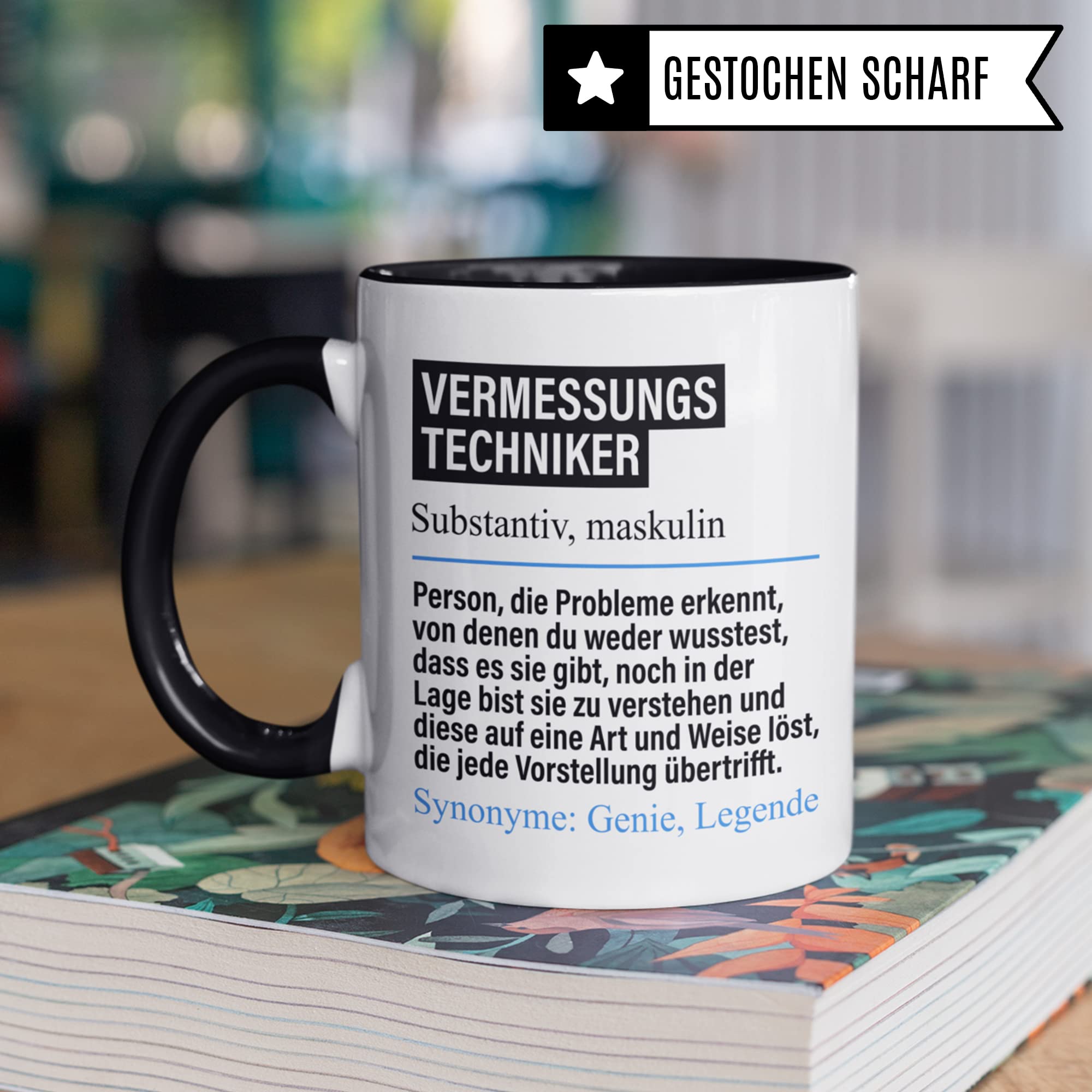 Tasse Vermessungstechniker lustig, Vermessungstechniker Geschenk Beruf, Spruch Kaffeebecher Vermessungstechnik Geschenkidee, Beruf Kaffee-Tasse Teetasse Becher