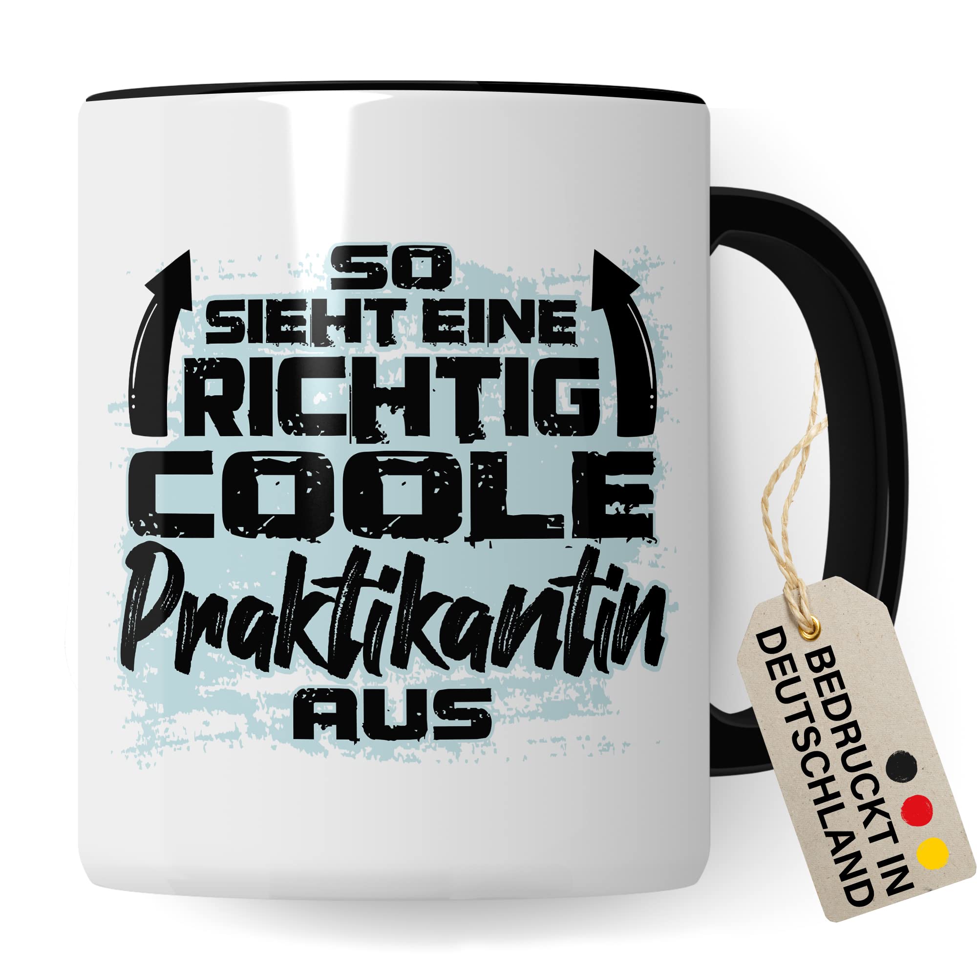 Praktikant Tasse, So sieht ein richtig cooler Praktikant aus Geschenkidee begonnenes/abgeschlossenes Praktikum Begrüßung Abschied Geschenk Praktikanten Lehrling Azubi Kaffee-Becher