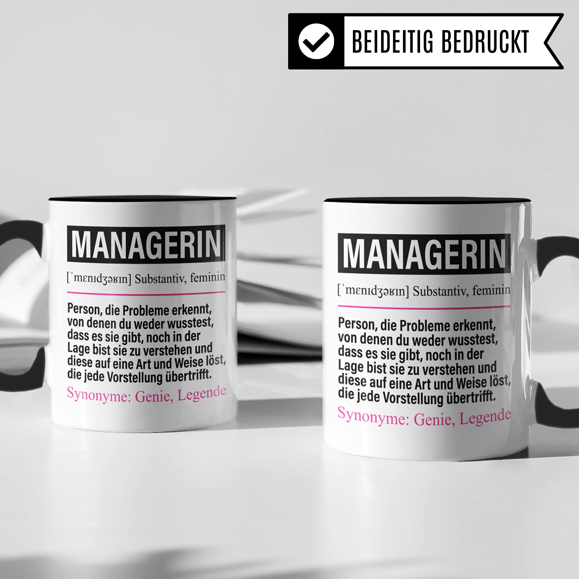 Managerin Tasse lustig, Managerin Geschenk Beruf, Spruch Management Geschenkidee, Kaffeetasse Beruf Kaffeebecher Teetasse Becher