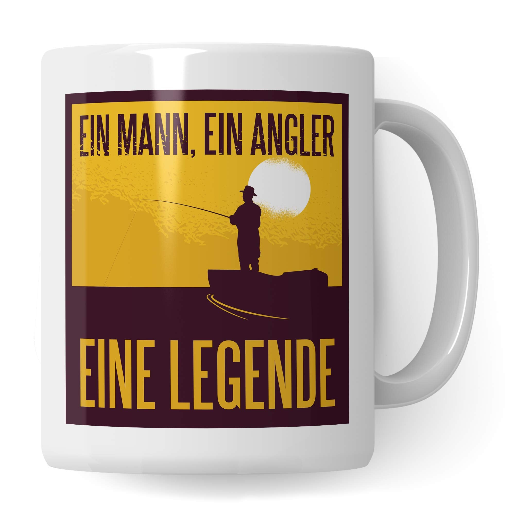 Pagma Druck Tasse Angel, lustige Geschenke für Angler, Angeln Becher Fischen Fisch Angelrute Männer Kaffeebecher, Kaffeetasse Geschenke für Fischer, Kaffeebecher Spruch