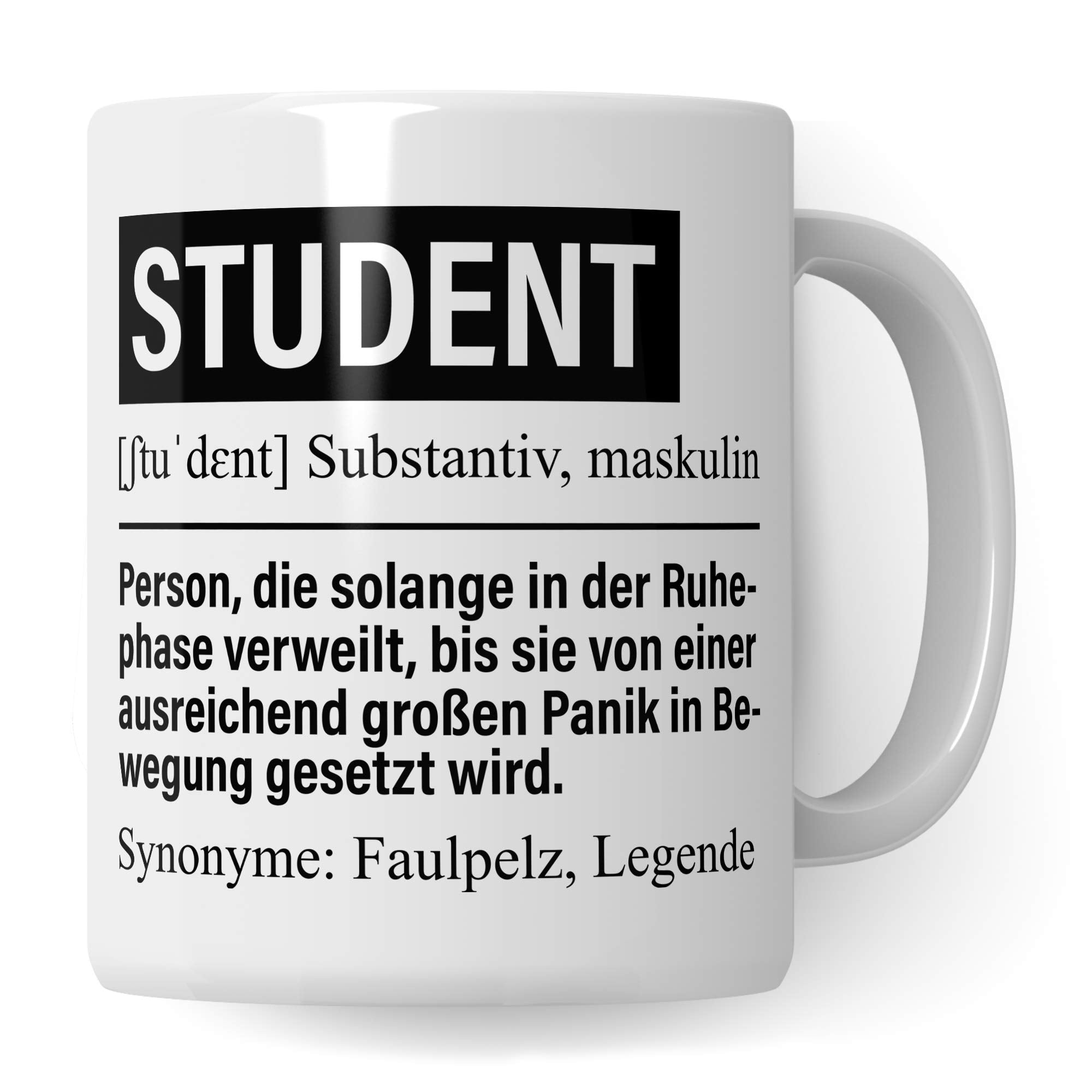 Pagma Druck Studium Geschenk, Tasse Student, Anfang Studieren Uni Becher Geschenkidee, Ersti Kaffeetasse für Studenten & Studentin Universität Studienbeginn Beginn Kaffeebecher