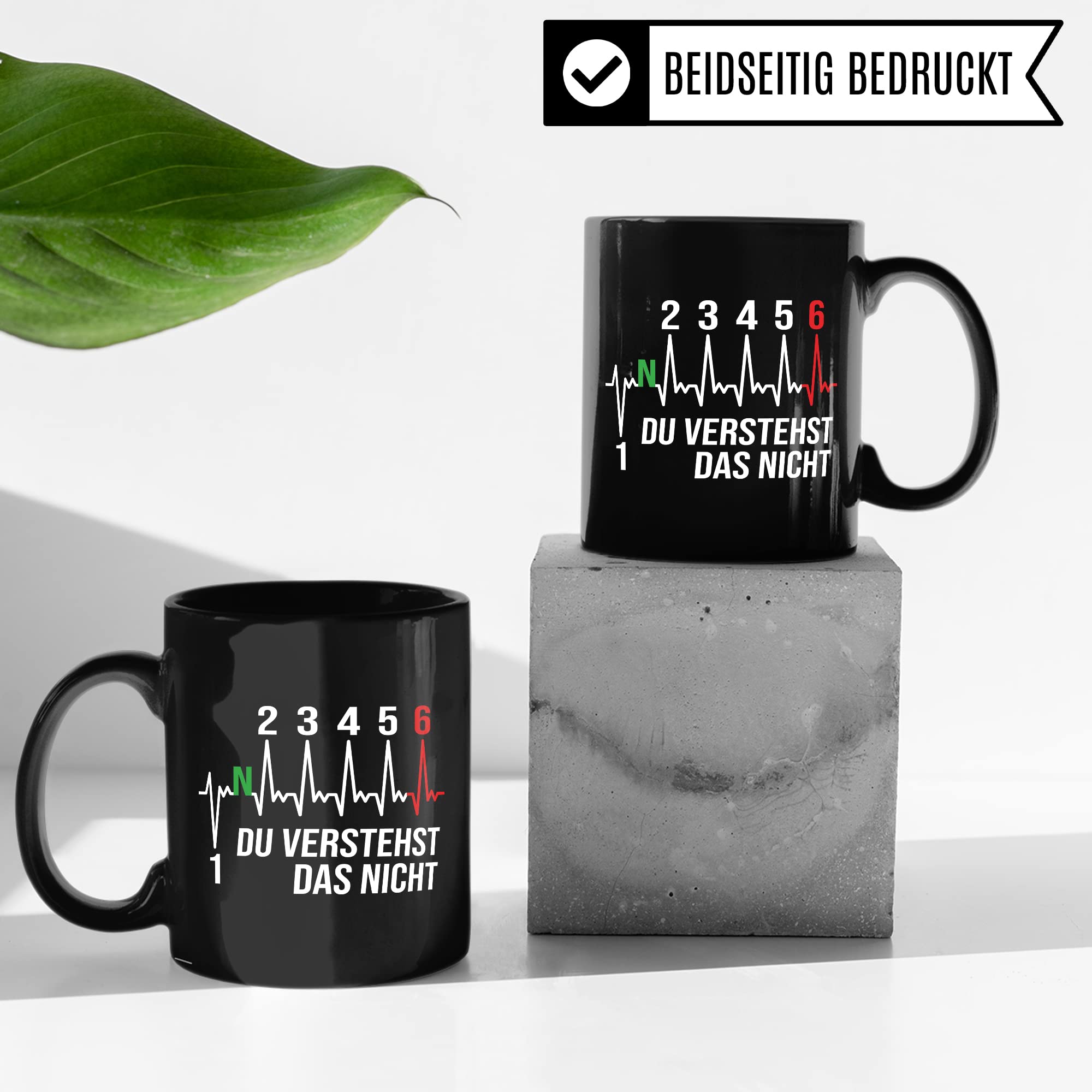 Motorrad Tasse, 1 2 3 4 5 6 - Du verstehst das nicht, Biker Geschenk Spruch lustig Motiv Geschenkidee Kaffeetasse Motorradfahrer Motorradfahrerin Frauen Männer Kaffee-Becher