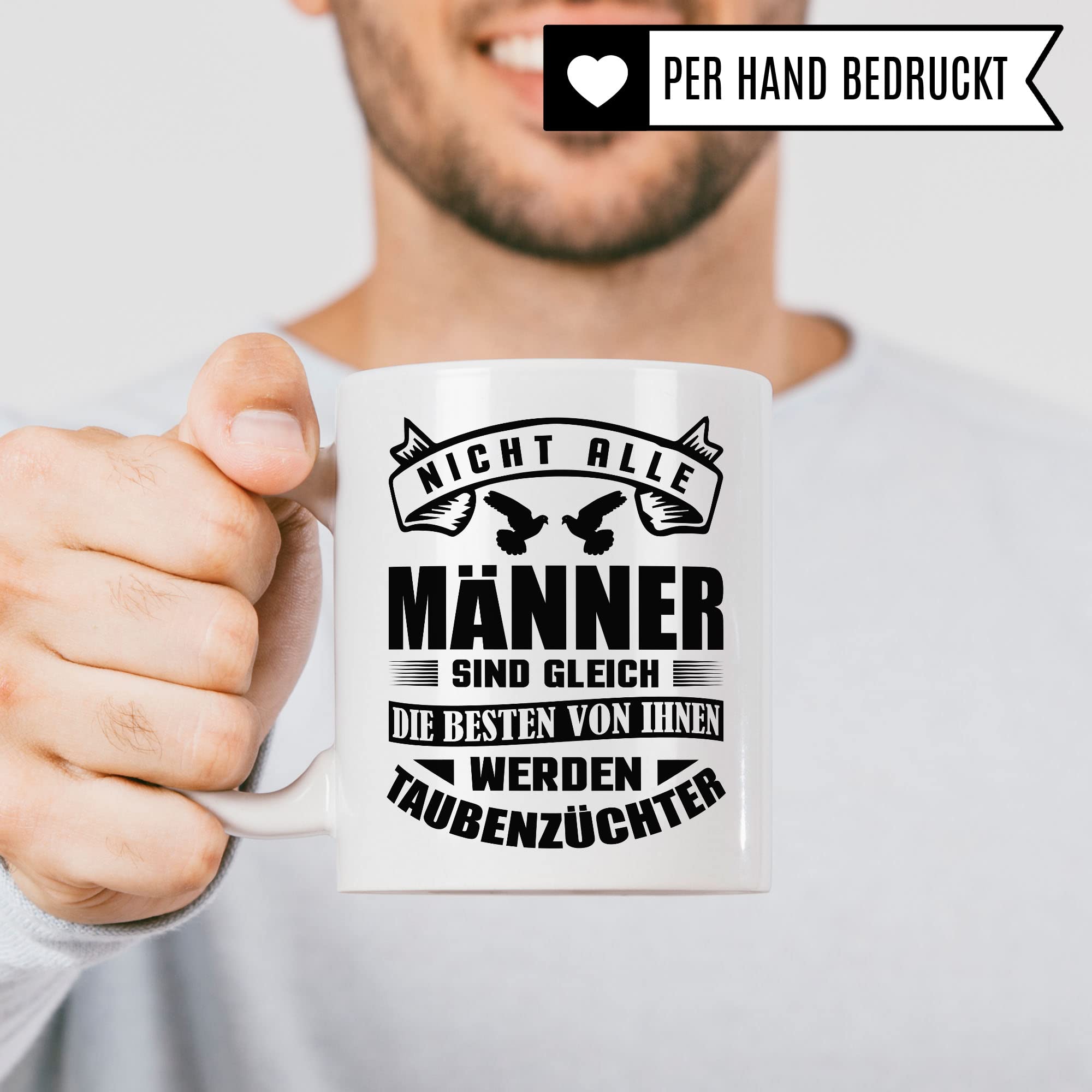 Taubenzüchter Tasse Geschenkidee, Kaffebecher mit Spruch lustig, Taubenzucht Geschenk, Kaffeetasse Humor Witz Geschenk für Männer, Taube Teetasse