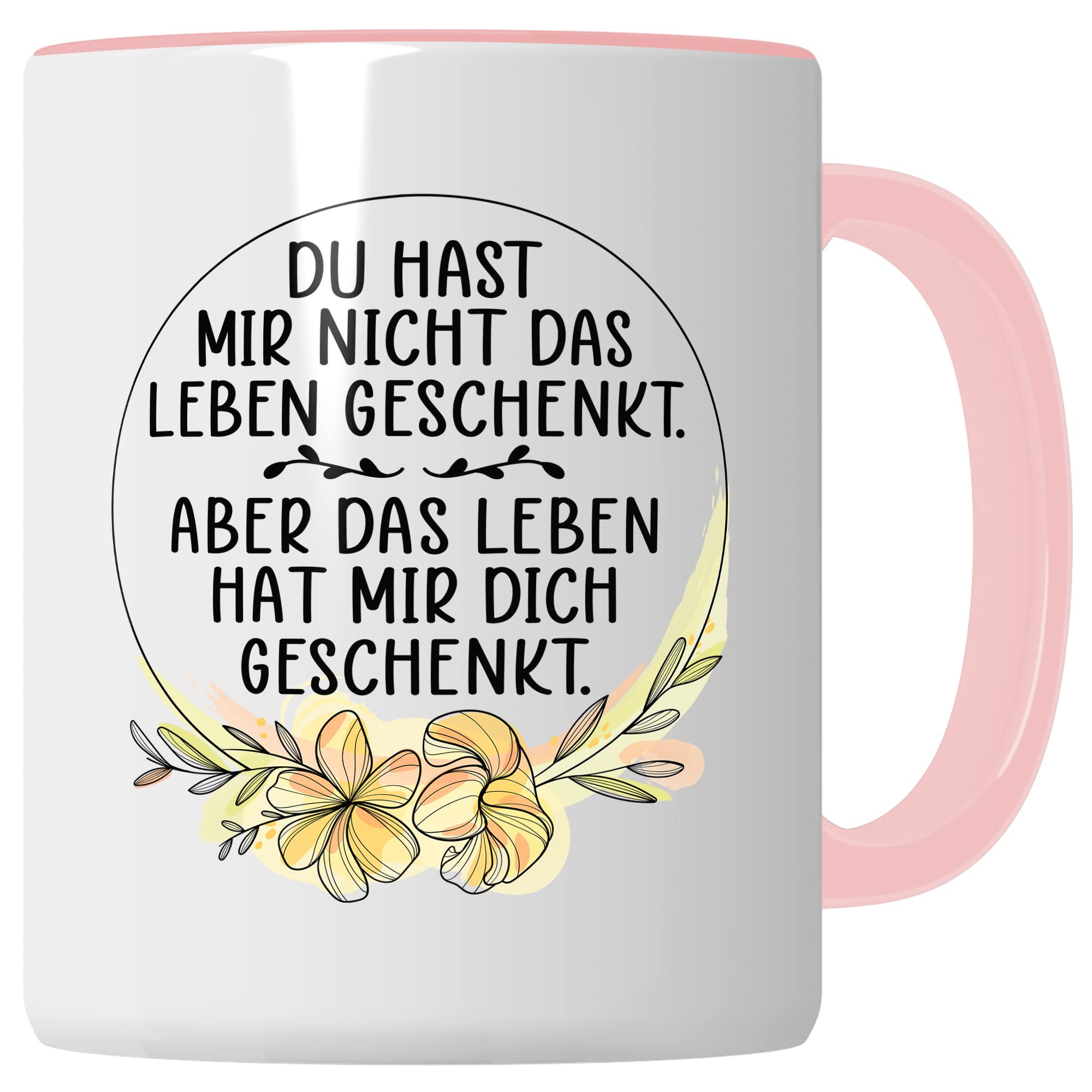 Tasse Pflegemama Geschenk, Das Leben hat mir dich geschenkt Geschenkidee Pflegemutter Tasse mit Spruch Kaffee-Becher Kaffeetasse Stiefmutter Ziehmutter Ersatzmama