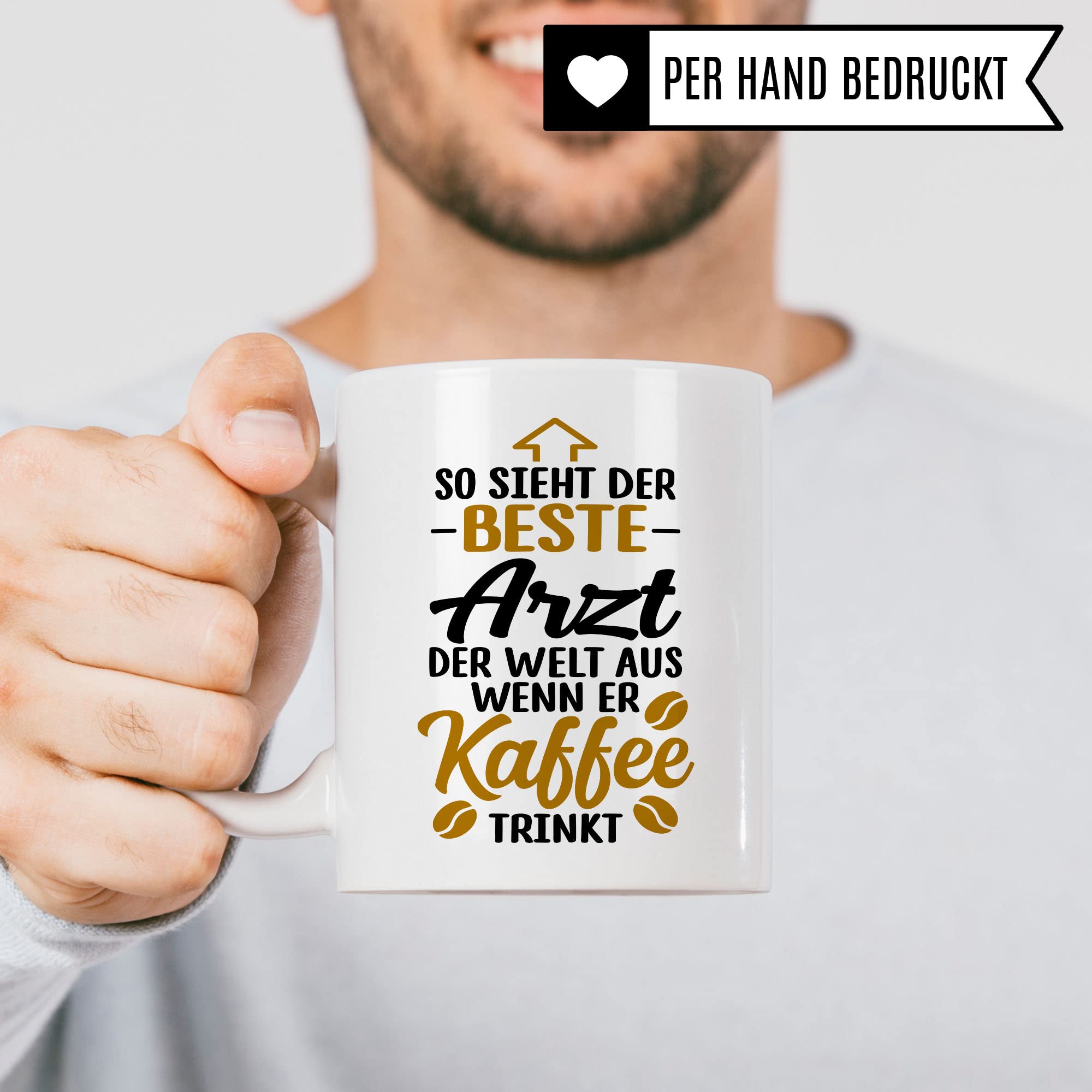 Arzt Tasse, So sieht der beste Arzt der Welt aus wenn er Kaffee trinkt, Arzt Danke Geschenk, Dankeschön Tasse schöner Spruch süßes Motiv Kaffeetasse Berufe Tasse