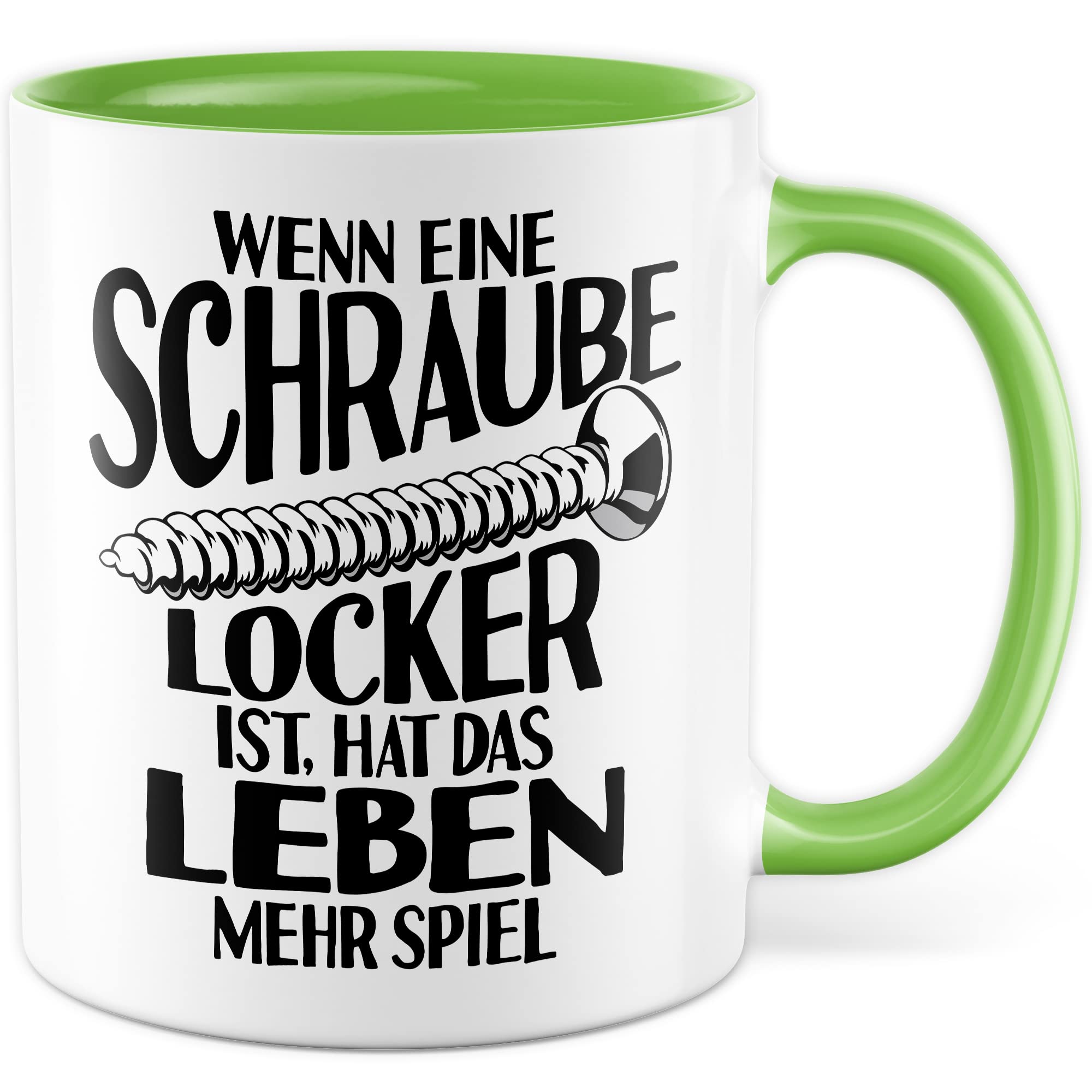 Handwerker Tasse Schrauben Kaffeetasse Mechatroniker Kaffee-Becher Schraube locker Männer Teetasse Geschenk Werkstadt Geschenkidee