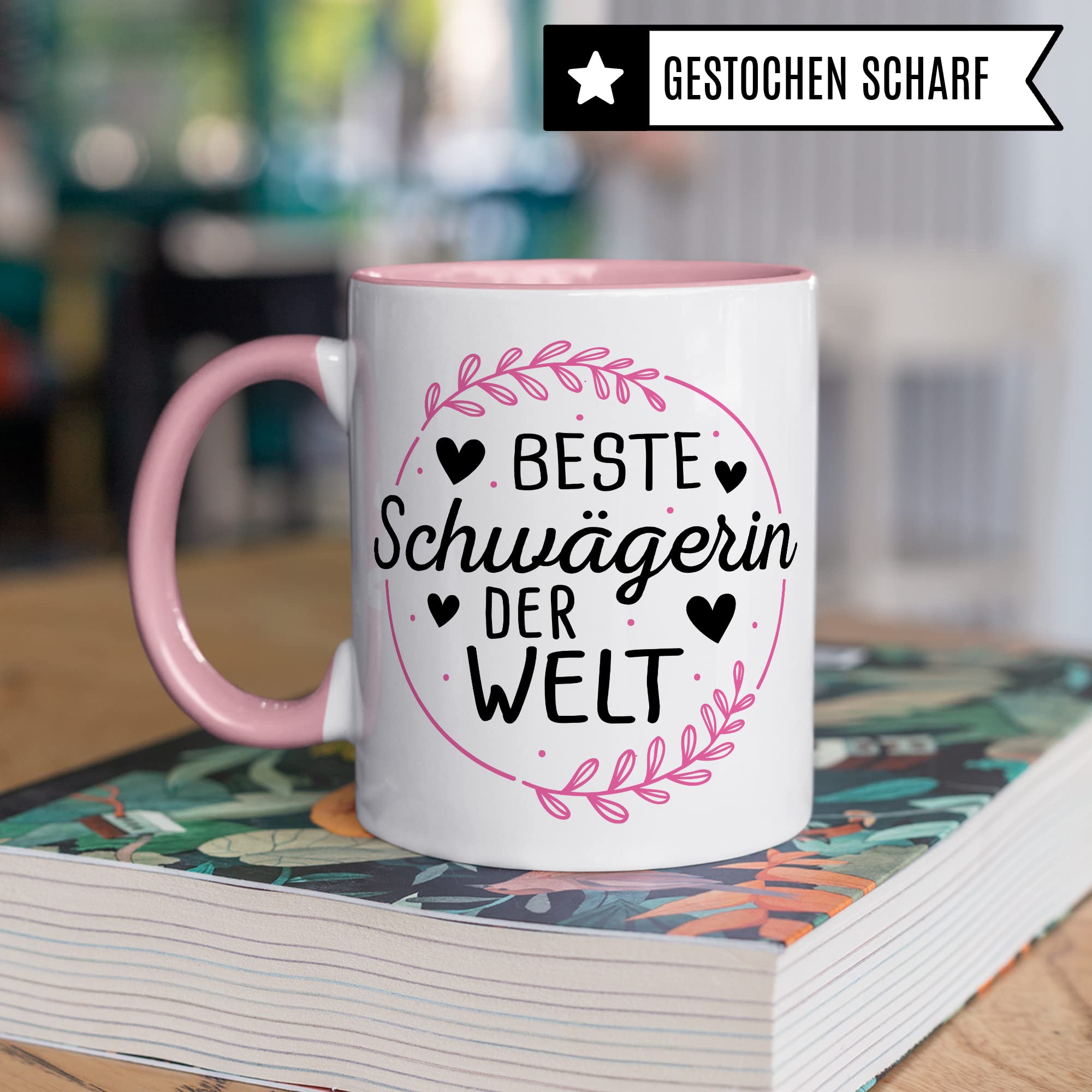 Tasse Schwägerin Geschenk, Beste Schwägerin der Welt Geschenkidee Schwägerin Geschenkidee Kaffee-Becher Teetasse Kaffeetasse mit Spruch lustig Familie