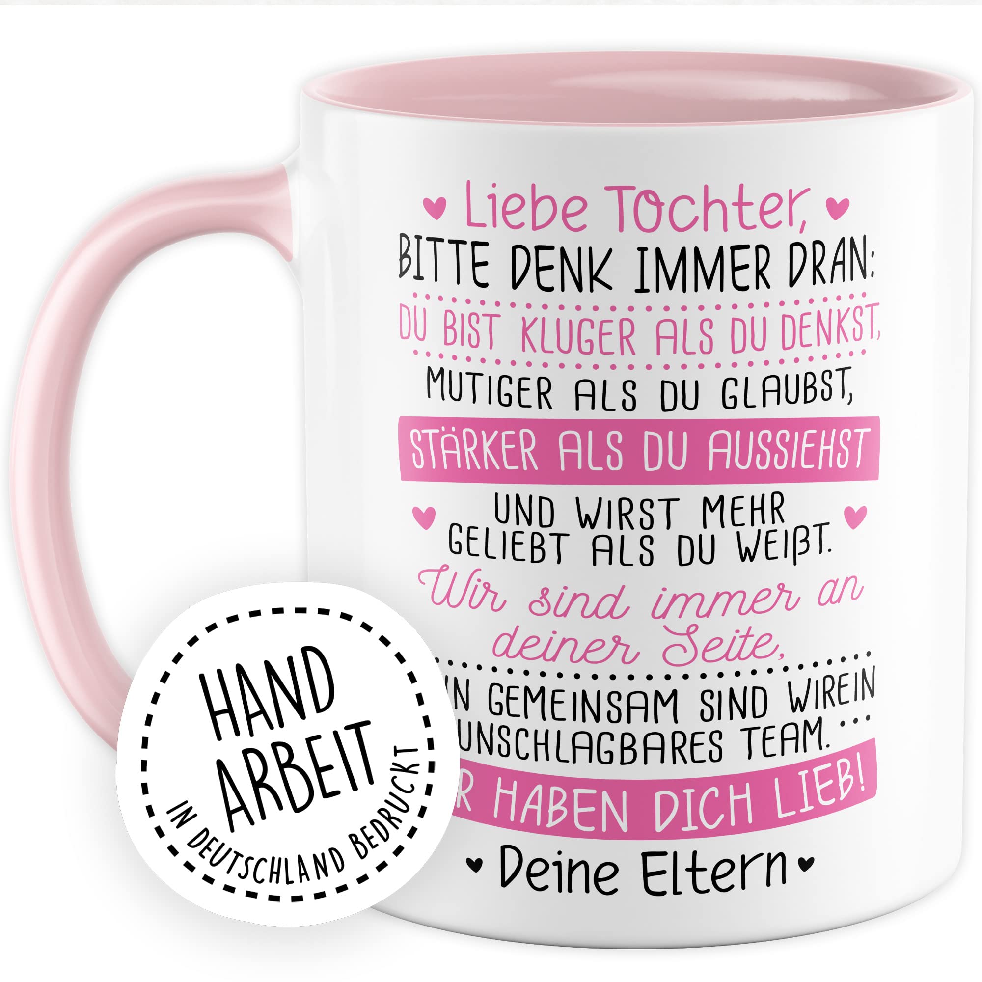 Sohn Auszug Tasse Einweihungsgeschenk Kaffeetasse Eltern ausziehen Kaffee-Becher Vater Mutter Geschenk eigene Wohnung Geschenkidee Umzug Kind Wir haben dich Lieb Spruch