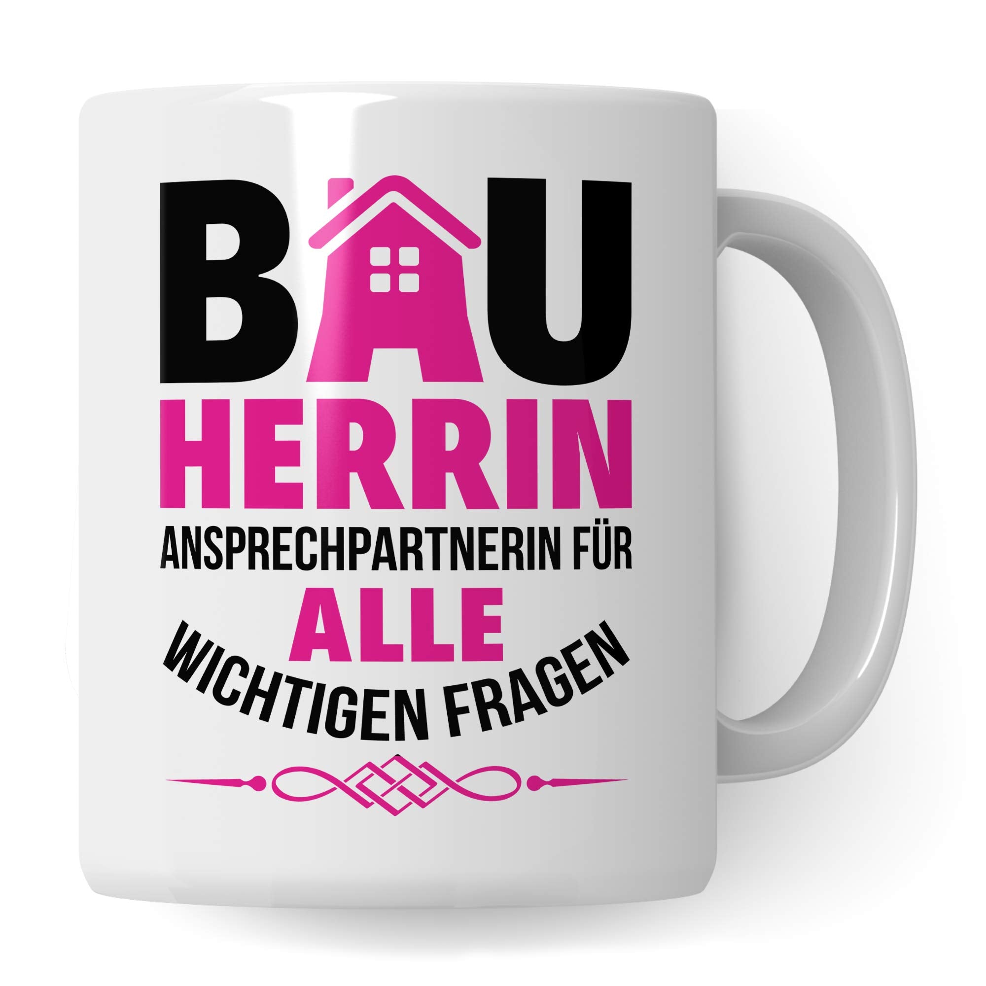 Pagma Druck Bauherrin Tasse Geschenk, Geschenke zum Richtfest, Bauherrin Bauherr Einweihung Becher, Hausbau Richtfest Geschenkideen, Einweihungsfeier Eigenheim Mitbringsel Kaffeetasse