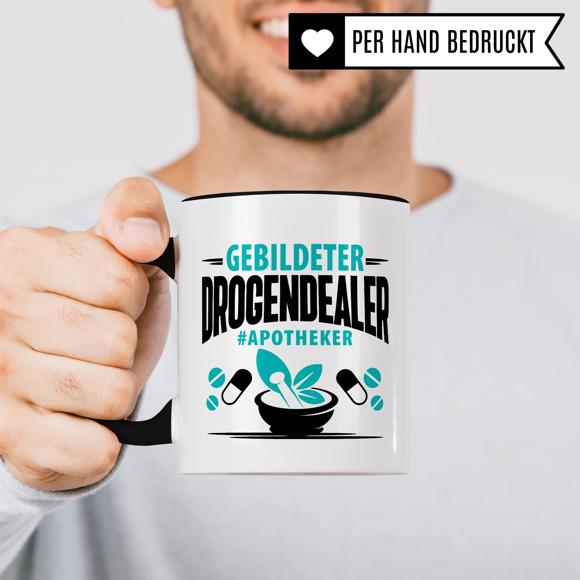 Apotheker Tasse Kaffeetasse lustig gebildeter Drogendealer Apotheke Kaffee-Becher r Humor Pharmazie Pharmazeut Geschenk Geschenkidee Kollege Witz Meme Lexikon Pharma