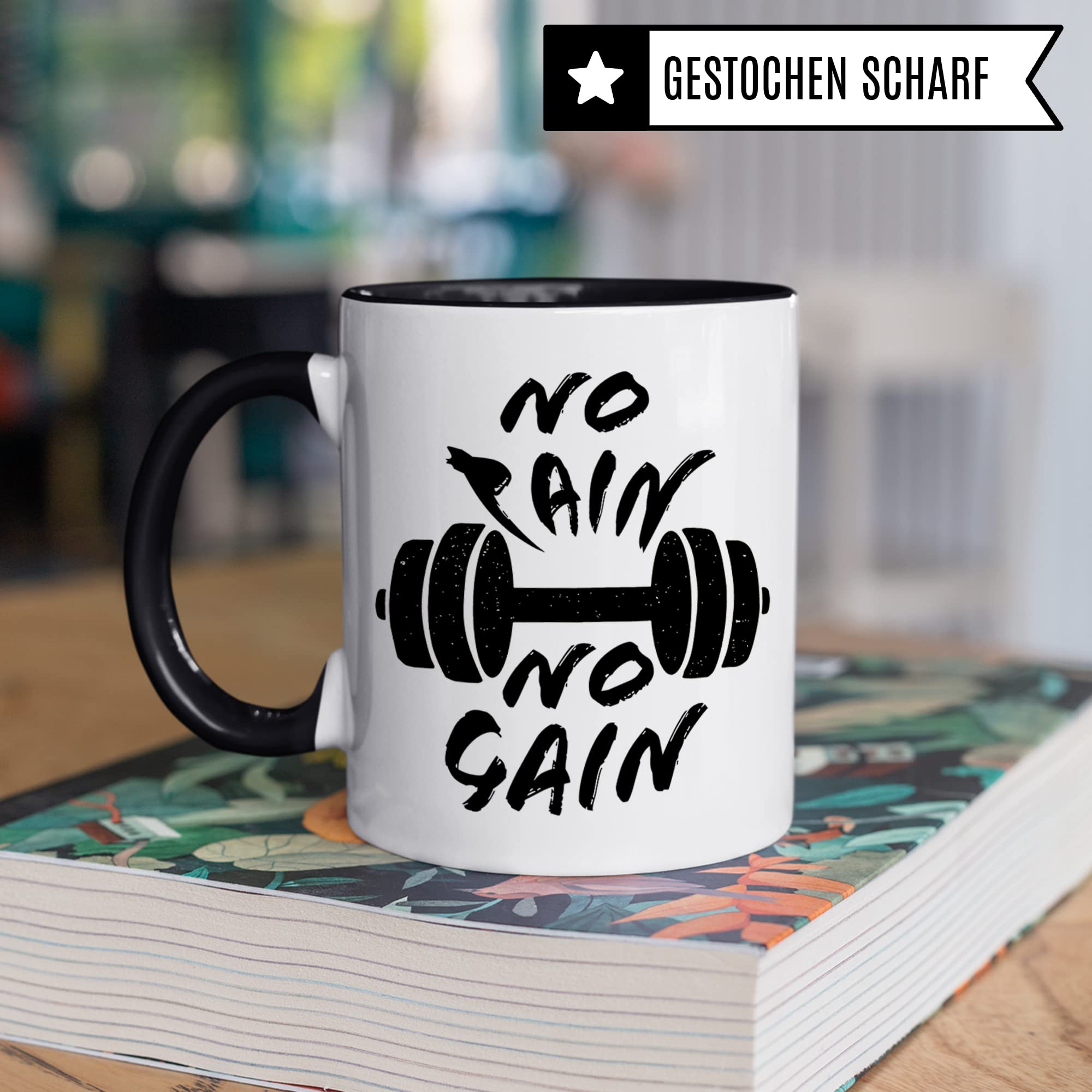 Gym Tasse, Workout Geschenk Bodybuilder Tasse mit lustigem Spruch Kaffeebecher Bodybuilding Kaffeetasse Training Krafttraining Geschenkidee für Gym Trainer Sport Becher