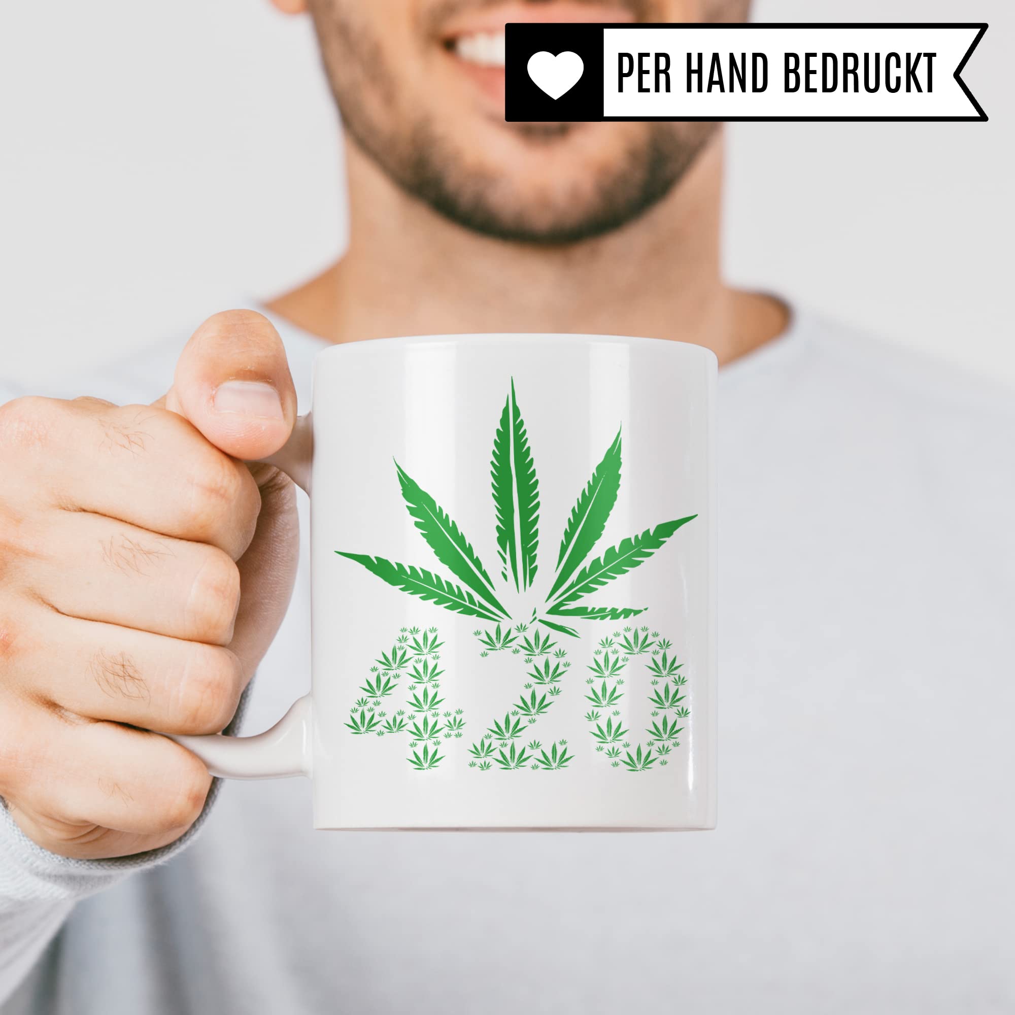 420 Tasse Weed Cannabis Tasse Kiffer Geschenk lustig Stoner Kaffeetasse mit Cannabis Motiv Kiffer Geschenkidee Marihuana Kaffeebecher Teetasse