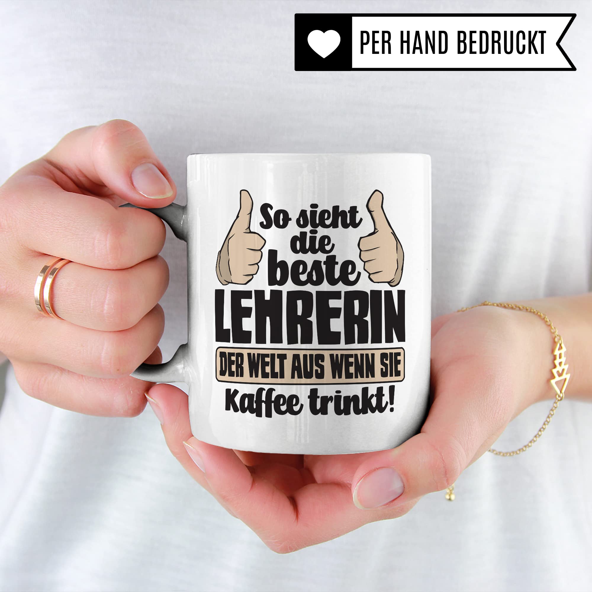 Tasse Lehrerin mit Spruch lustig Kaffeetasse Geschenkidee für Lehrerinnen Geschenk Grundschullehrerin Tasse Abschied Lehrerin Abschiedsgeschenk Gymnasium Kaffee-Becher