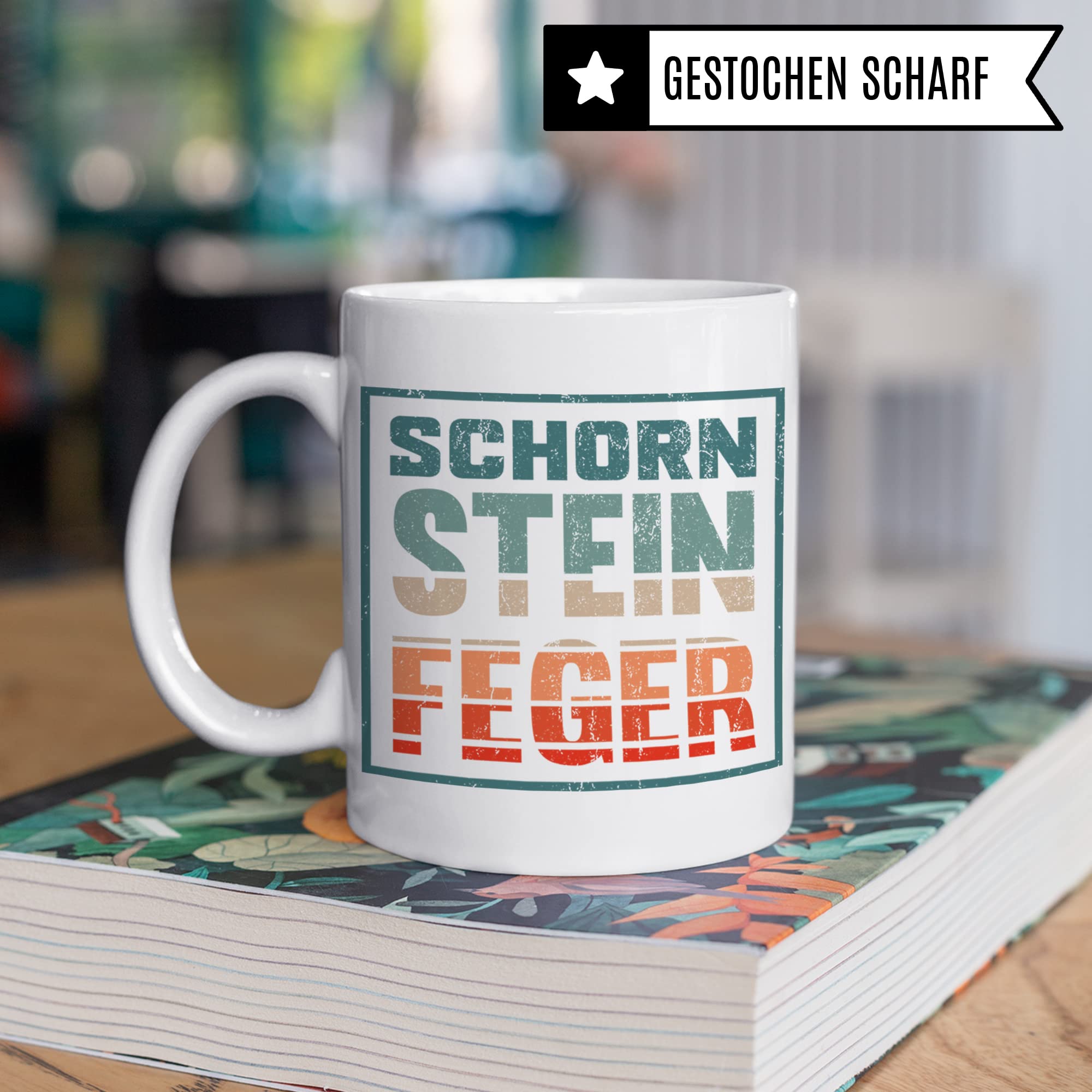 Schornsteinfeger Tasse, Kaminkehrer Geschenk Kaffeebecher mit Spruch Kaminfeger lustig, Kaffeetasse Humor Witz Geschenkidee für Schornsteinfeger Meister Teetasse