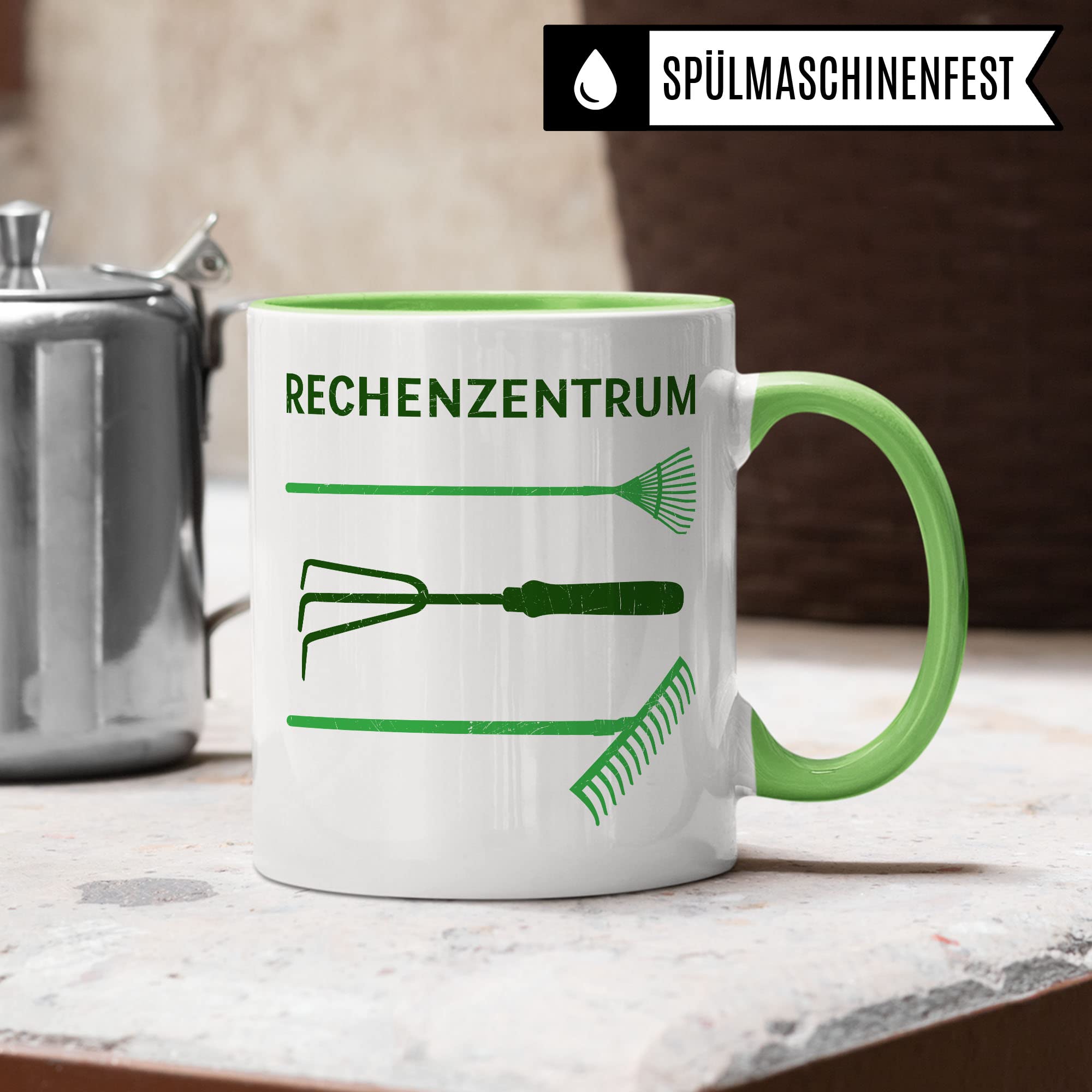 Rechenzentrum Tasse Geschenkidee Informatiker Kaffeetasse Humor Witz Geschenk für Gärtner Kaffeebecher Gartenarbeit Becher