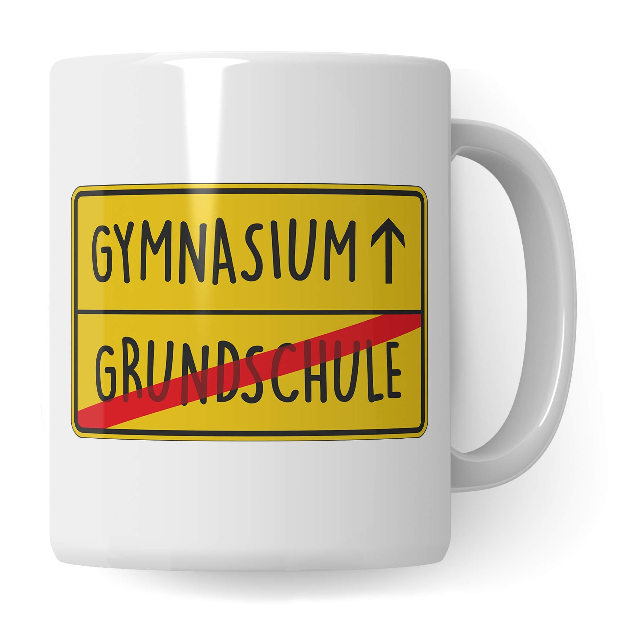 Pagma Druck Tasse Übertritt Gymnasium, Grundschule Gymnasium Übergang Geschenk, Becher Geschenkidee 5. Klasse Gymnasiast, Kakaobecher Schule Schüler