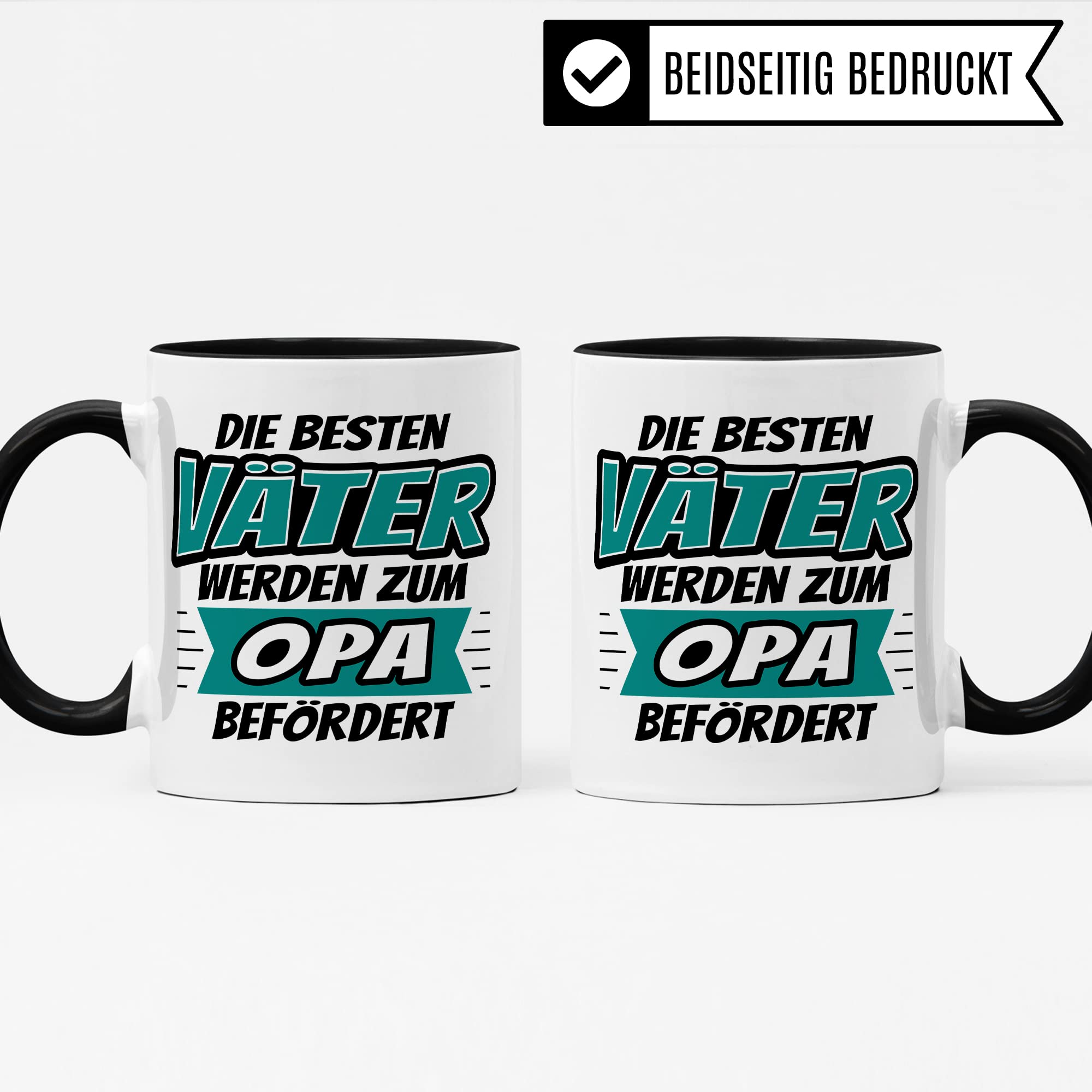 Opa Tasse Die besten Väter werden zum Opa befördert Geschenk Großvater Baby Ankündigung Spruch Enkelkinder schöner Spruch Geschenkidee Enkel Baby Reveal Kaffee-Becher