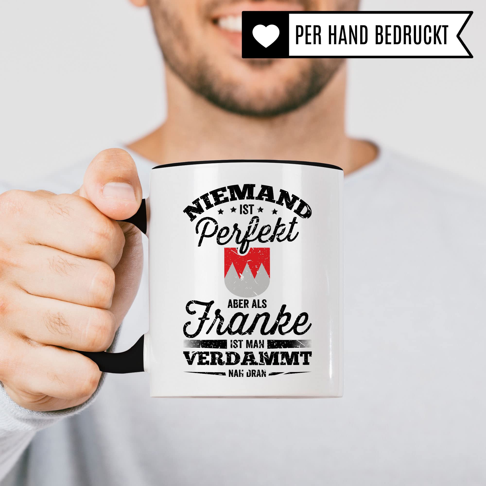 Franken Tasse Geschenkidee Kaffeetasse Humor Witz Geschenk für Oberfranke Unterfranke Mittelfranke Franke Kaffeebecher Bayern Becher