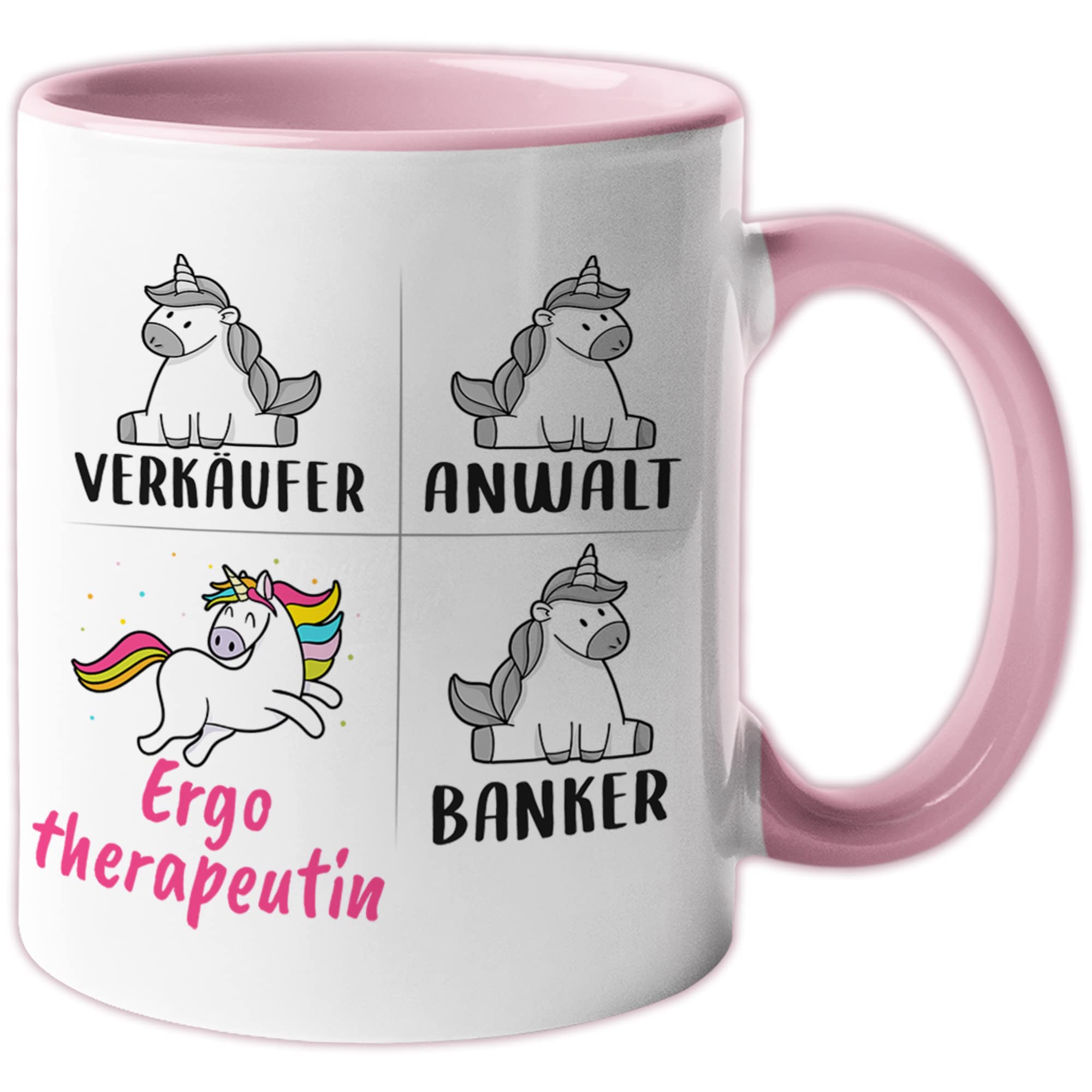 Tasse Ergotherapeutin lustig, Ergotherapeutin Geschenk, Spruch Ergotherapie Kaffeebecher Geschenkidee, Kaffeetasse Beruf Ergotherapeutinnen Einhorn Frauen Teetasse Becher