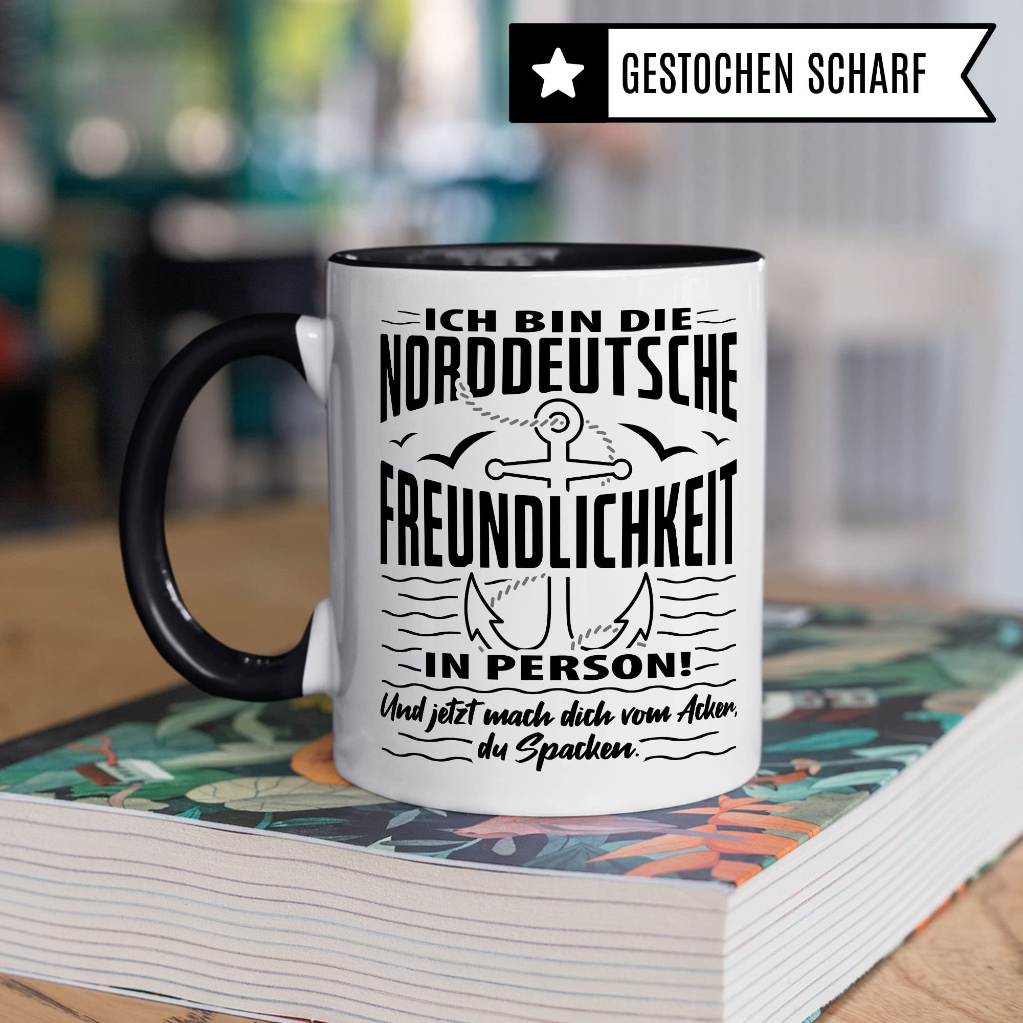 Norddeutschland Tasse Geschenkidee Kaffeetasse Humor Witz Geschenk für Norddeutsche Kaffeebecher Freundlichkeit Becher