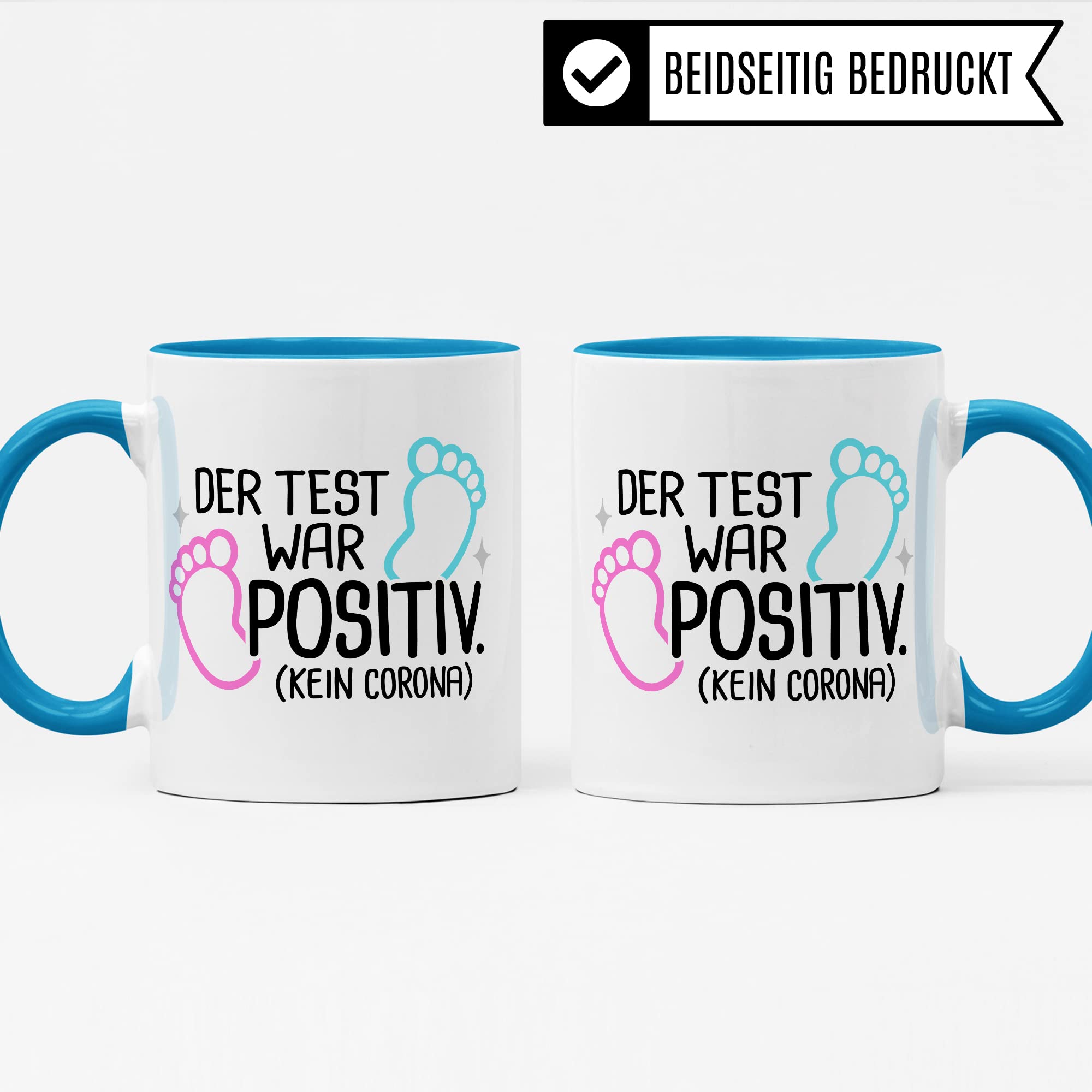 Schwangerschaft Tasse, Der Test war positiv, werdende Mama Geschenk Schwanger Freundin Papa Vater Geschenke für Opa Opa Schwester Bruder schöner Spruch Kaffee-Becher