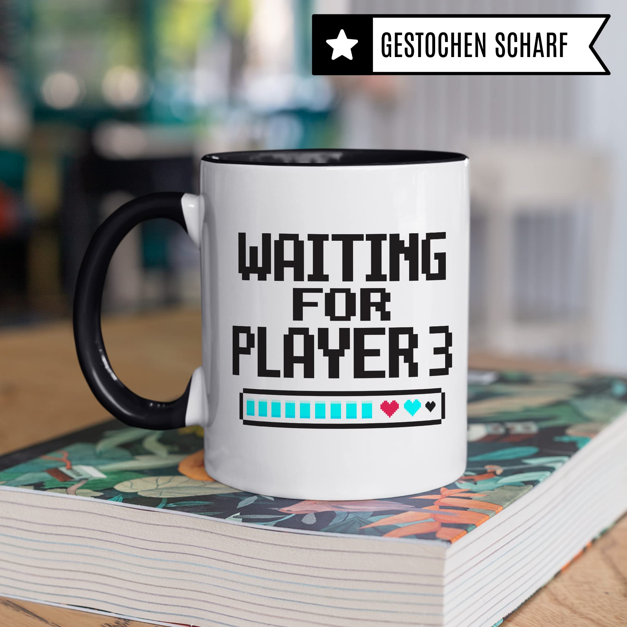 Schwangerschaft Tasse, Waiting for Player 3, Geschenk werdende Eltern, schöner Spruch Geschenkidee werdender Vater werdende Mutter Kaffeetasse, Eltern Geschenk