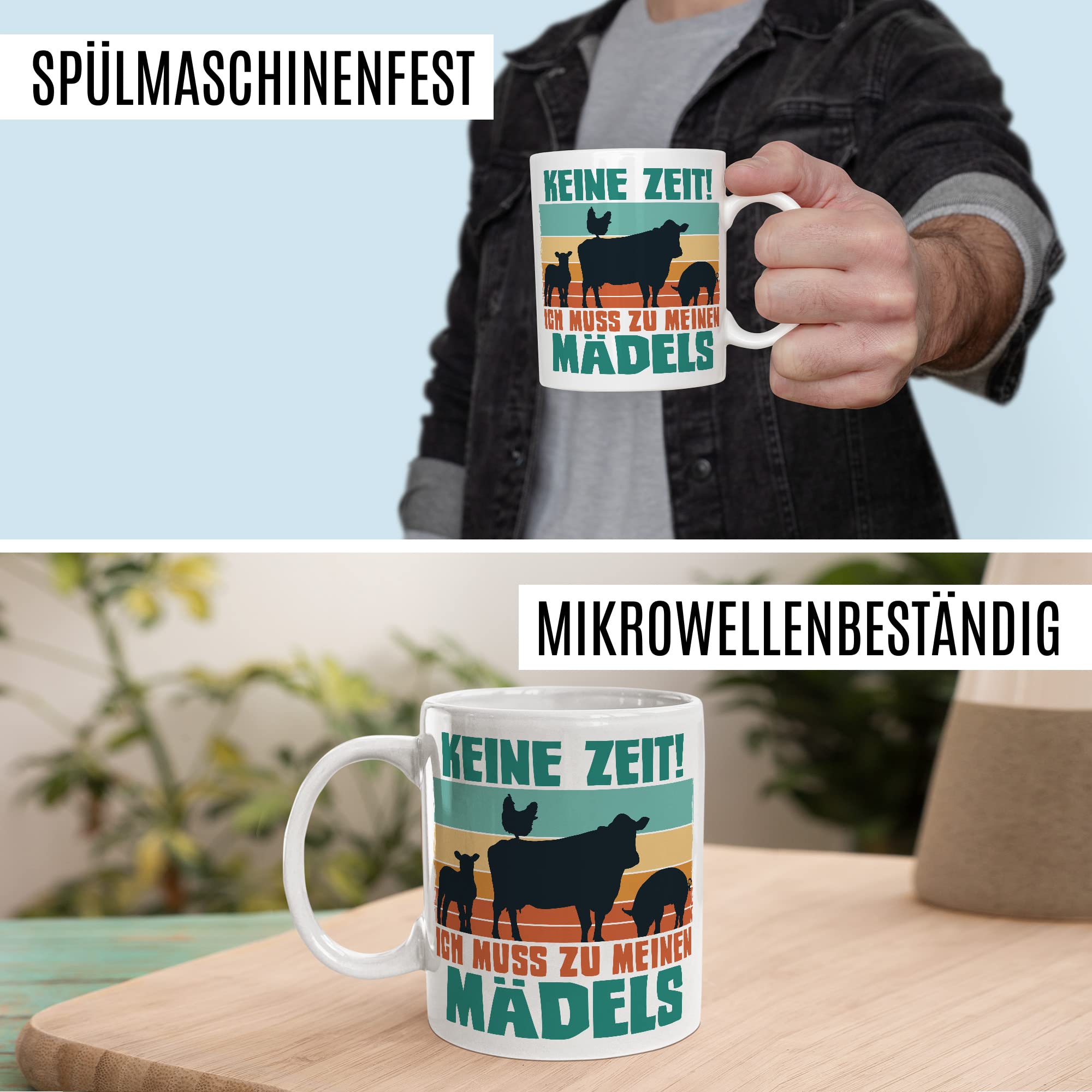 Kühe Tasse mit Spruch lustig Kuh Kaffeetasse Mädels Bäuerin Kaffee-Becher Rinder Kuhstall Tasse Witz Tasse Humor Bauernfrau Bauernhof Tierhalter Tiere Landwirtschaft Landwirtin