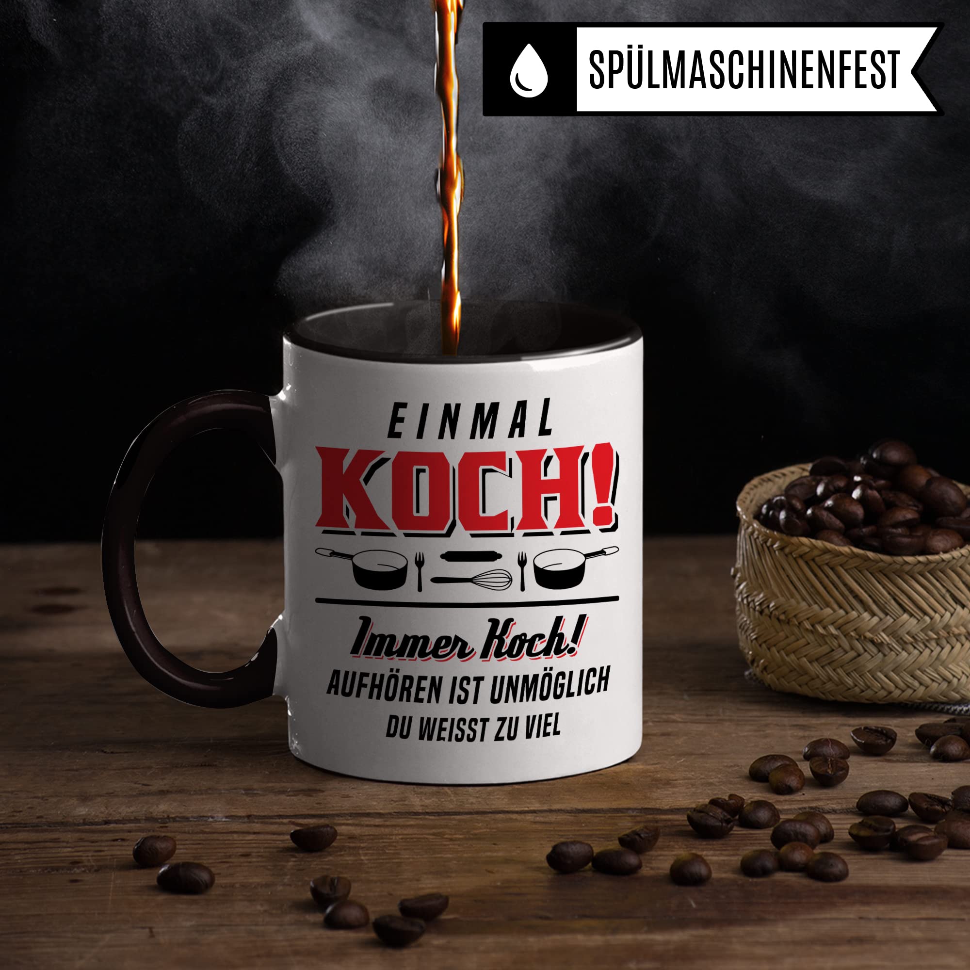 Koch Tasse, Küchenchef Teetasse, Chef Becher, Kaffetasse Humor Witz Geschenk für Köche Küche Kaffeebeecher Hobbykoch Geschenkidee