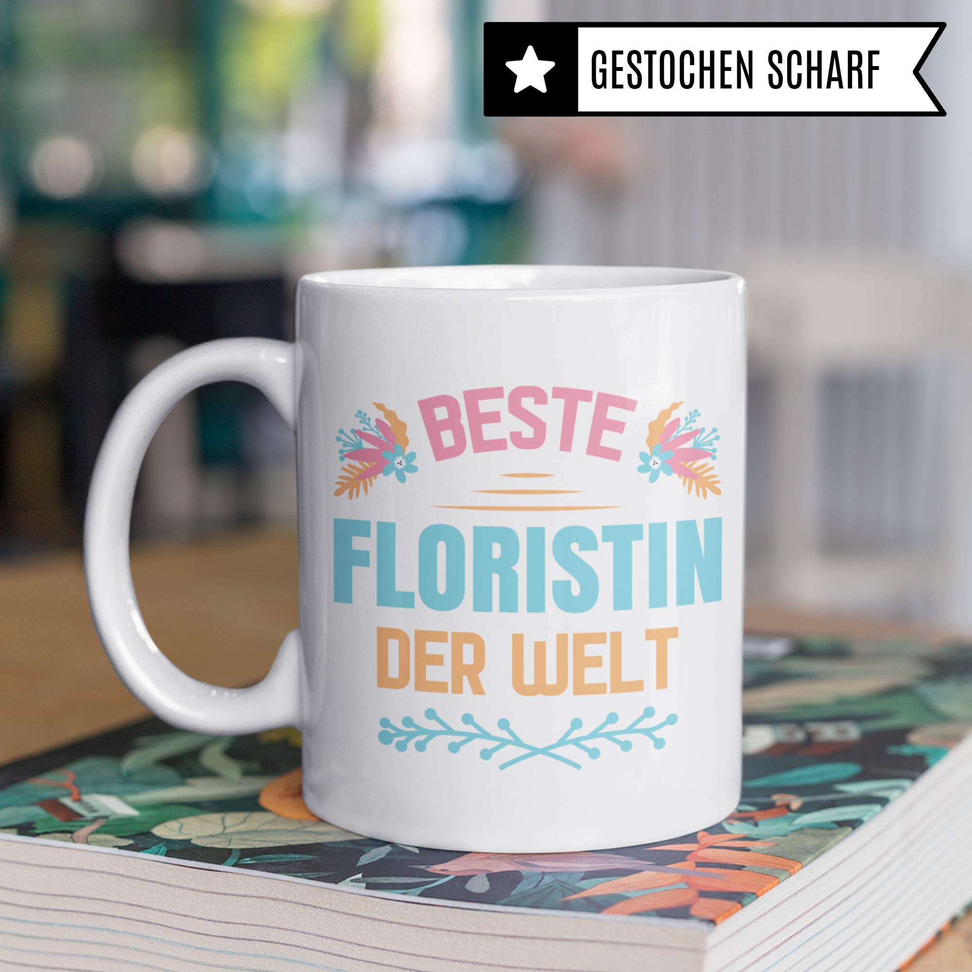 Pagma Druck Floristin Geschenk, Florist Tasse Blumenladen Becher, Blumenhandel Geschenkidee, Floristik Blumenverkäuferin Kaffeetasse