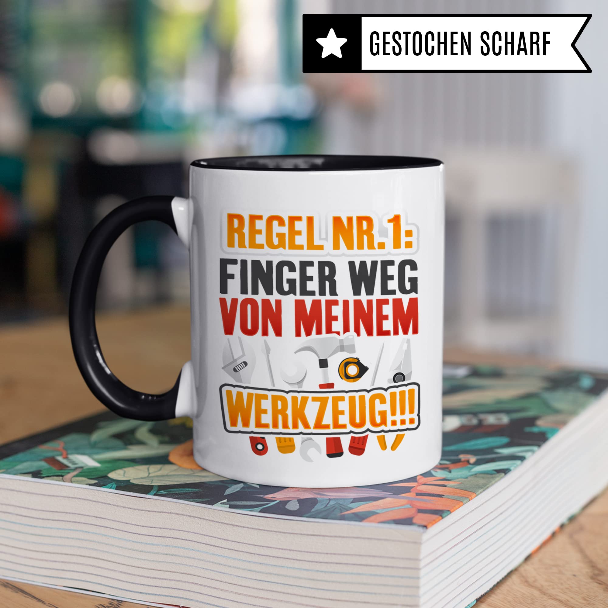 Heimwerker Tasse, Männer Kaffeetasse Geschenkidee, Werkstatt Spruch lustig Bauarbeiter Kaffeebecher Bastler Becher, Humor Witz Geschenk für Handwerker