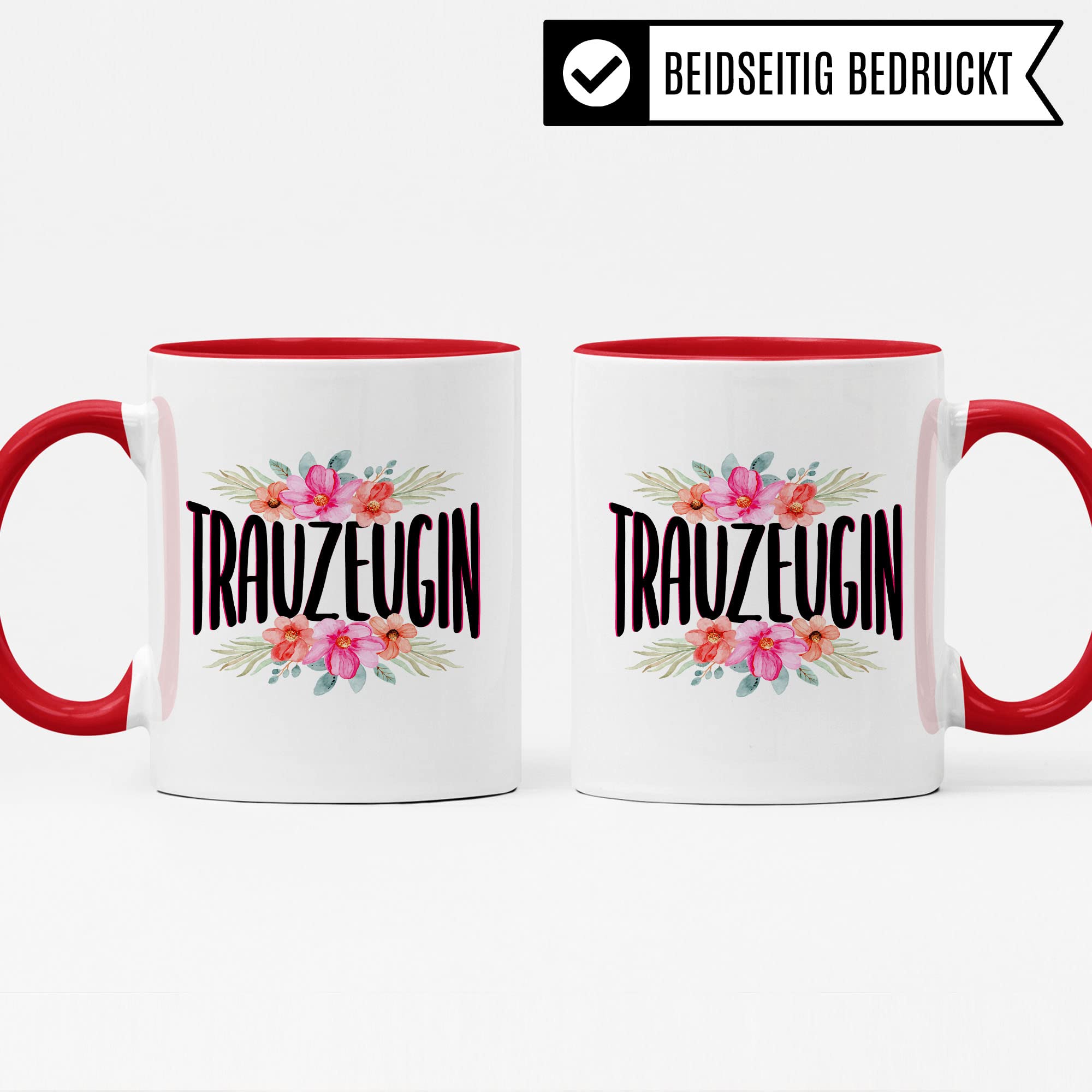 Trauzeugin fragen Tasse Geschenk Trauzeugin süßes Trauzeugin-Motiv schöne Geschenkidee Kaffeetasse Teebecher Hochzeit